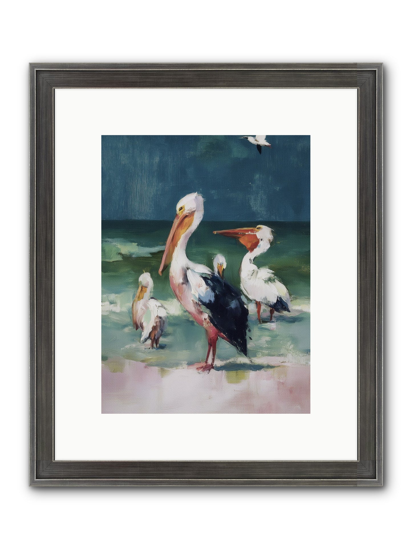 Along Water's Edge Framed Print - Slimwoods Black/Silver 9x12