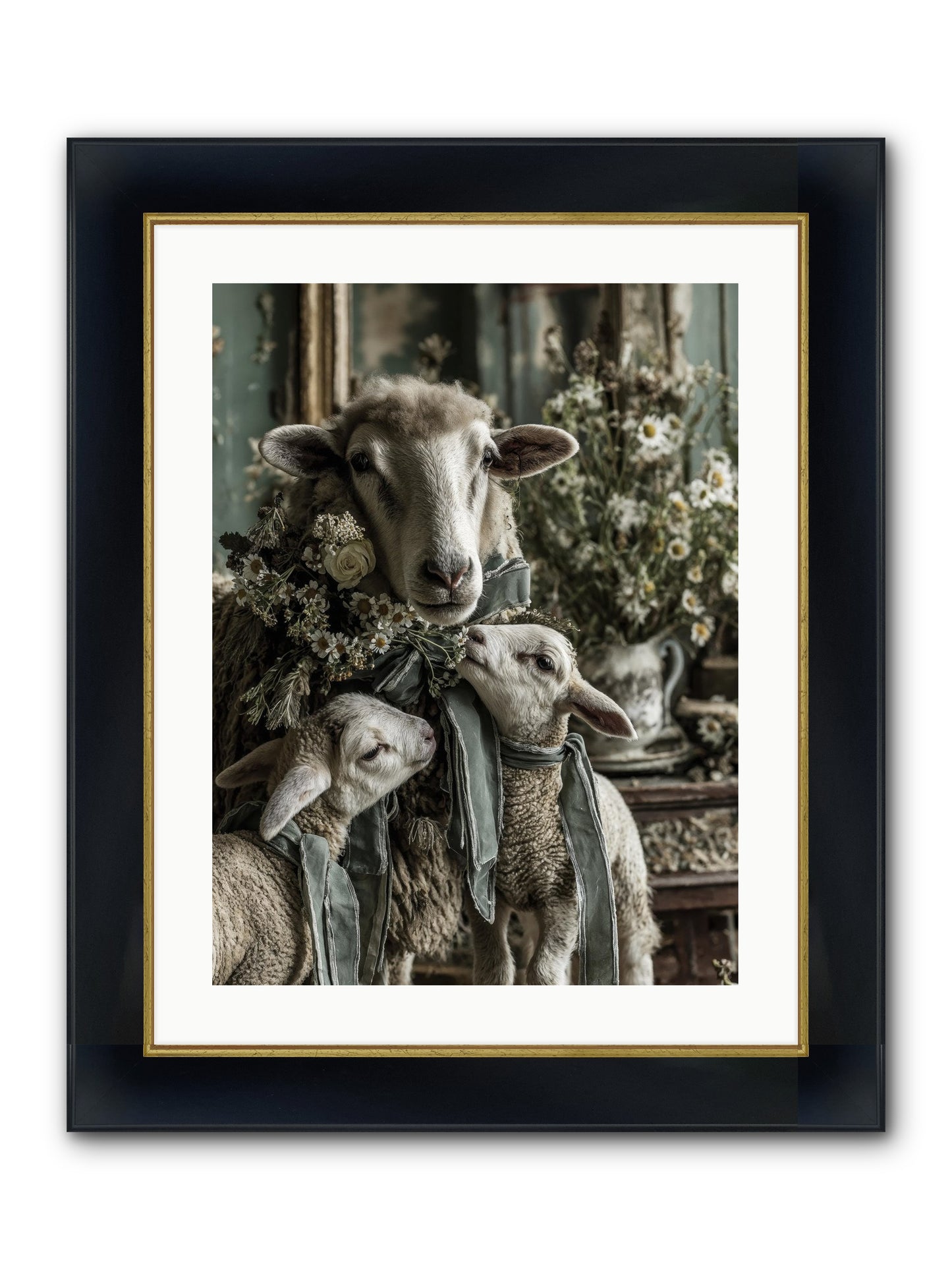 Always Framed Print - Wide Black w/Gold 18x24