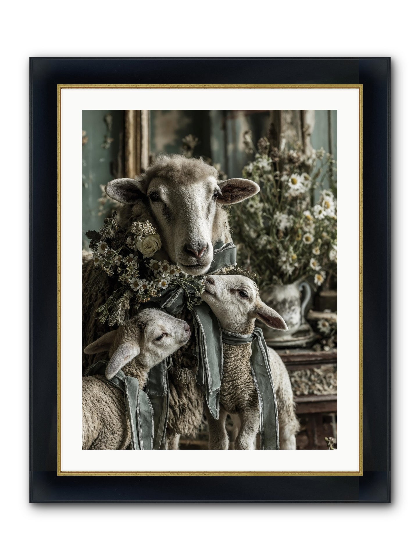 Always Framed Print - Wide Black w/Gold 24x32