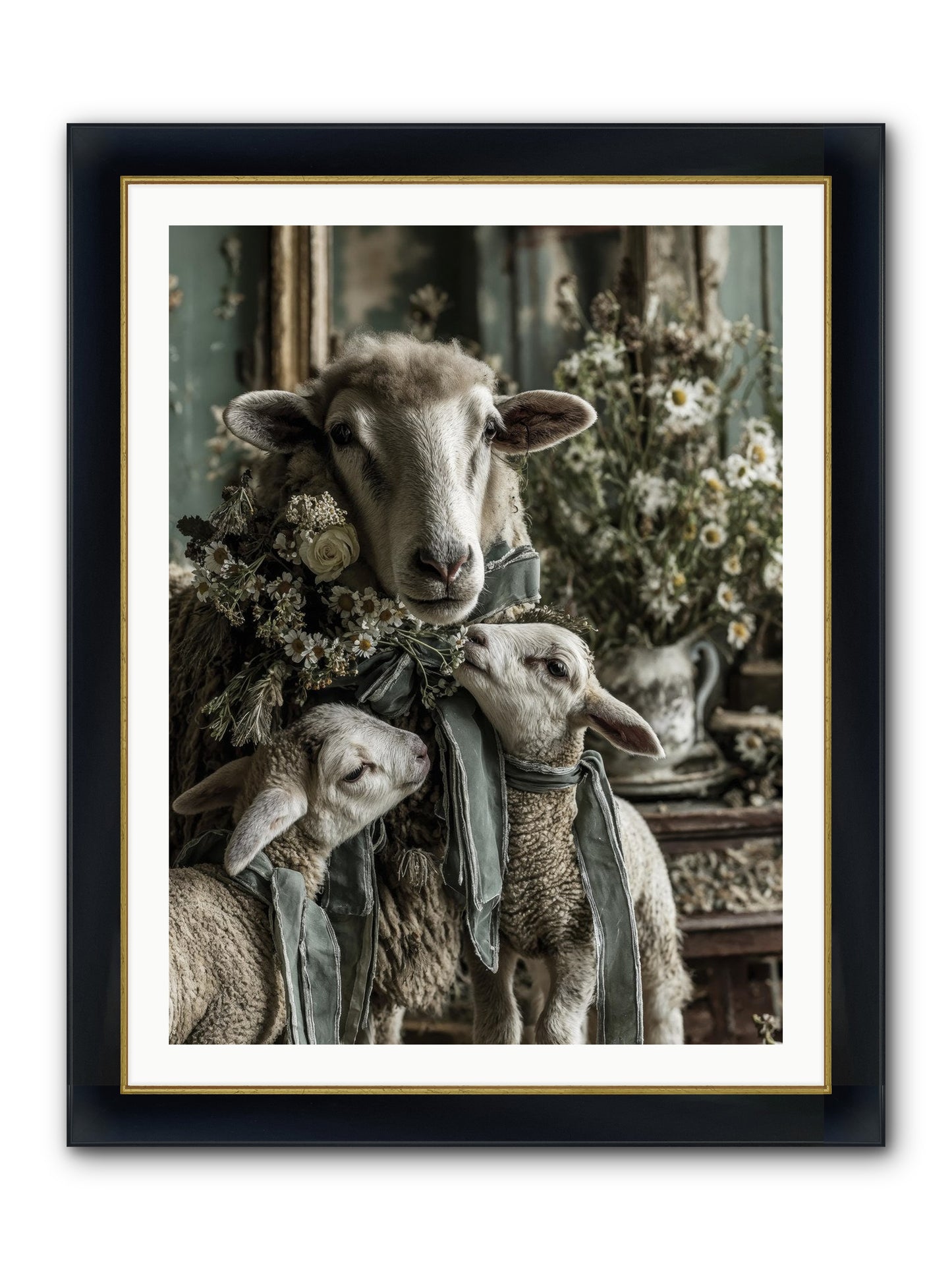 Always Framed Print - Wide Black w/Gold 30x40