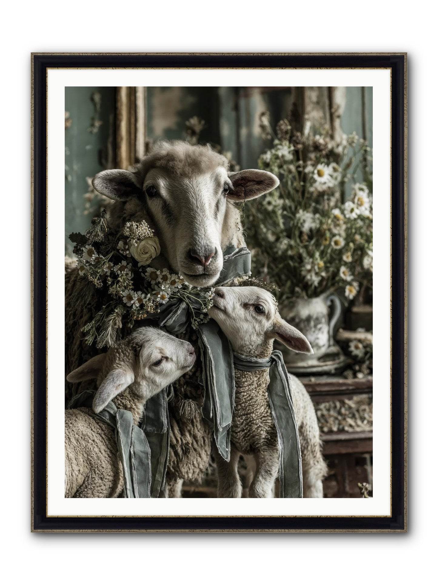 Always Framed Print - Black & Gold 36x48