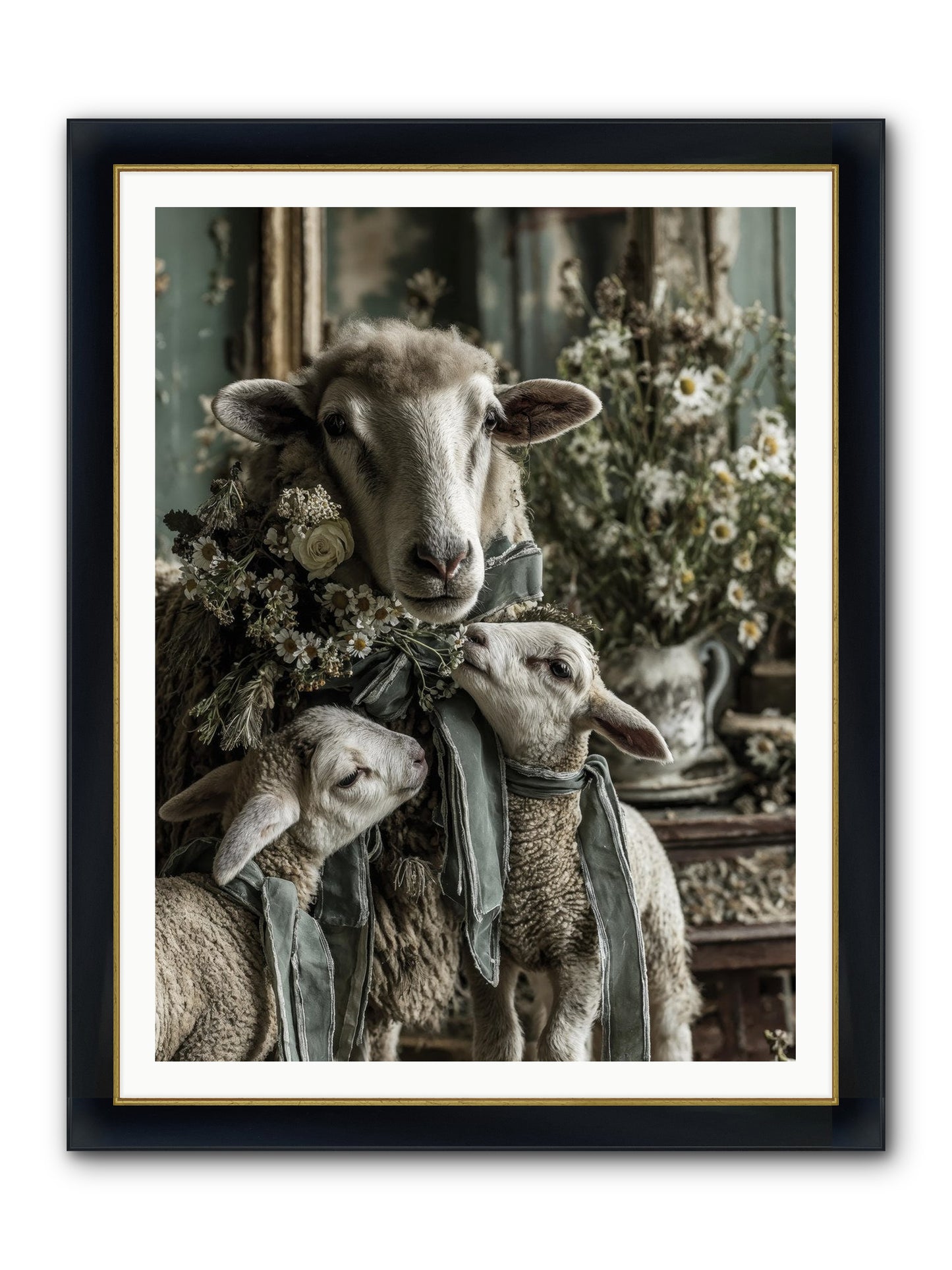 Always Framed Print - Wide Black w/Gold 36x48