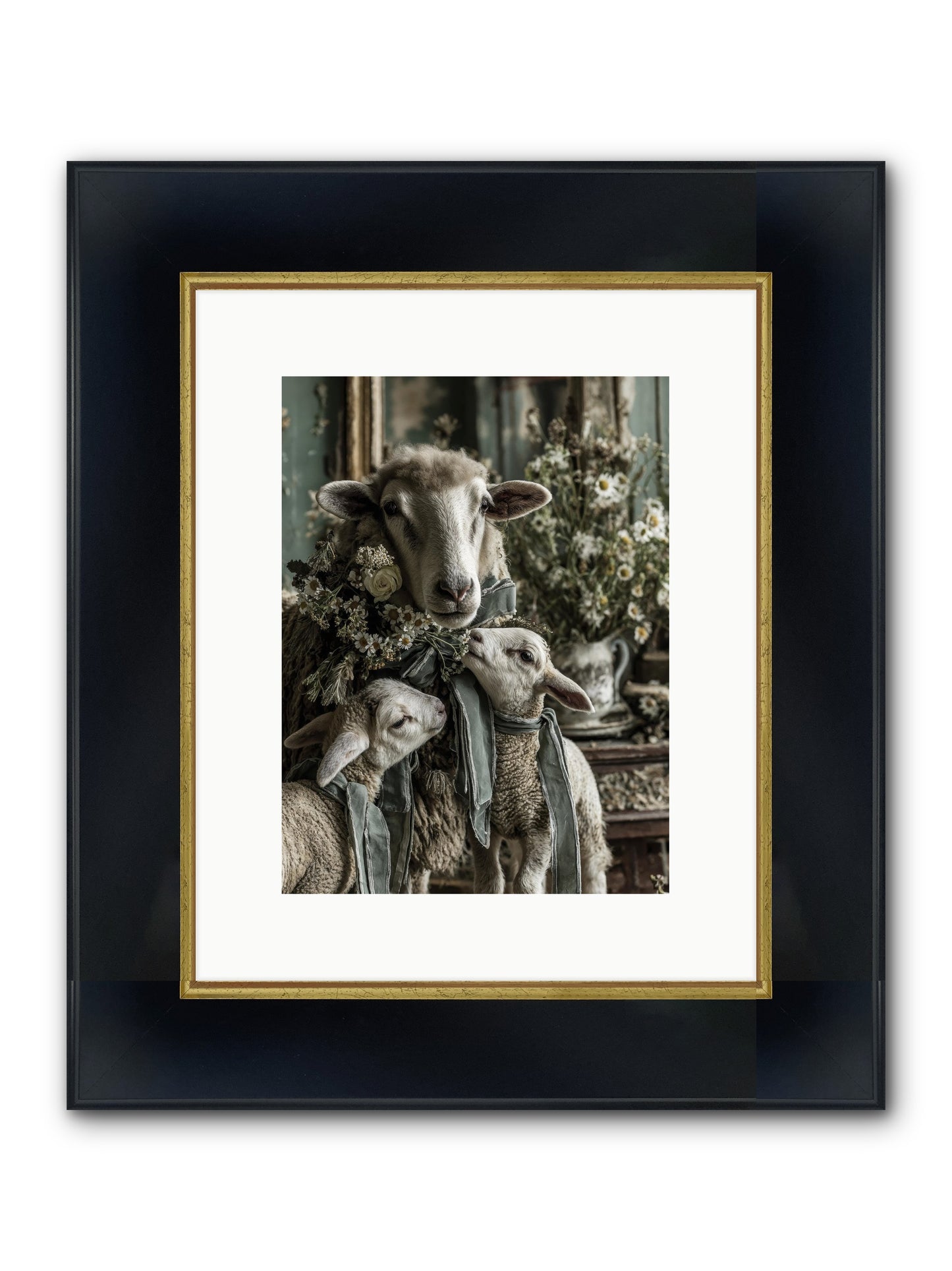 Always Framed Print - Wide Black w/Gold 9x12