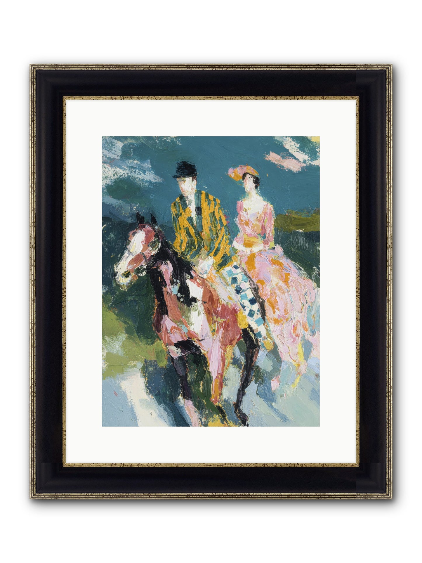 Always Enchanted Framed Print - Black & Gold 12x16