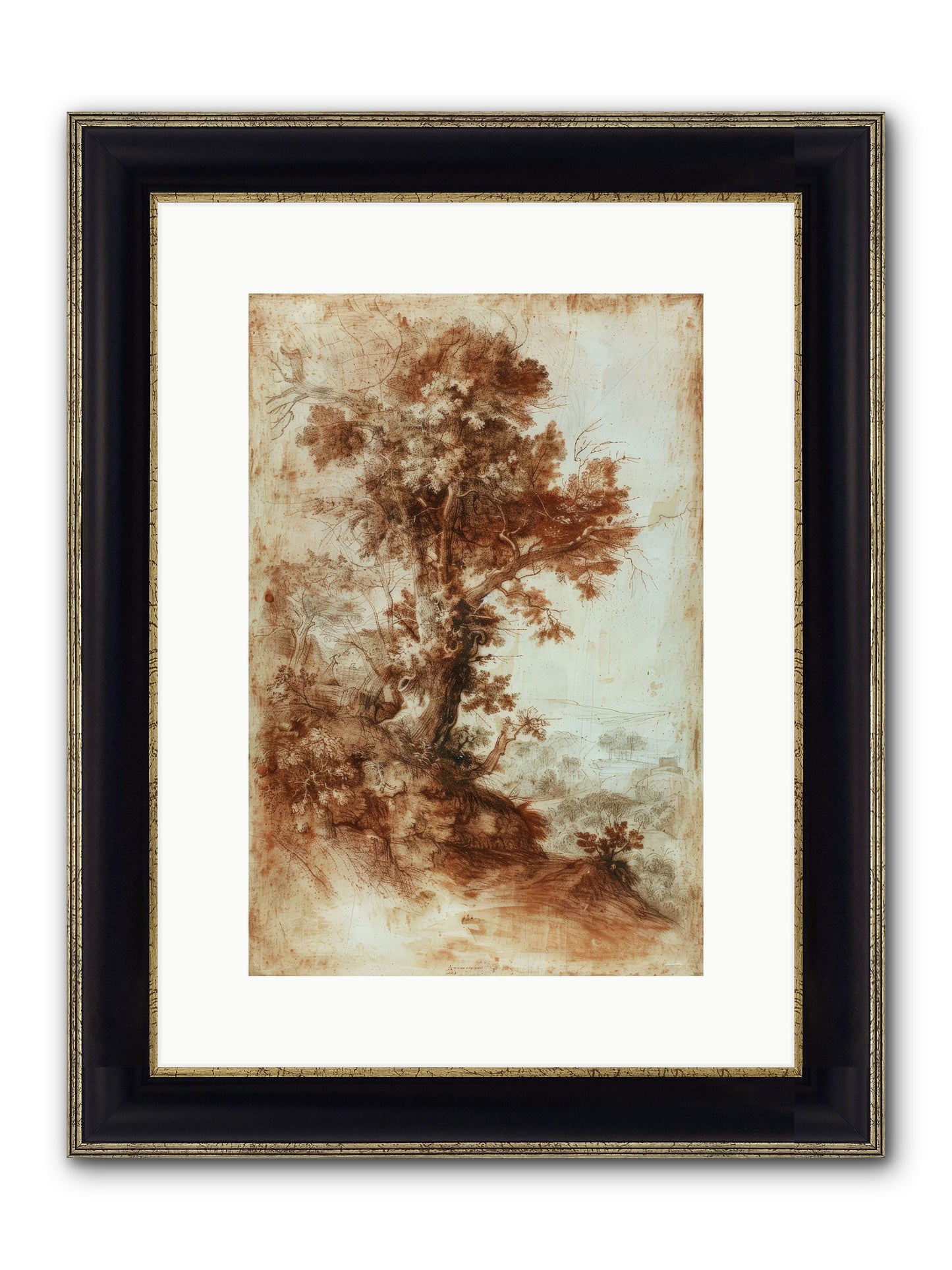 Amber Nocturne No. 1 Framed Print - Black & Gold 10x15