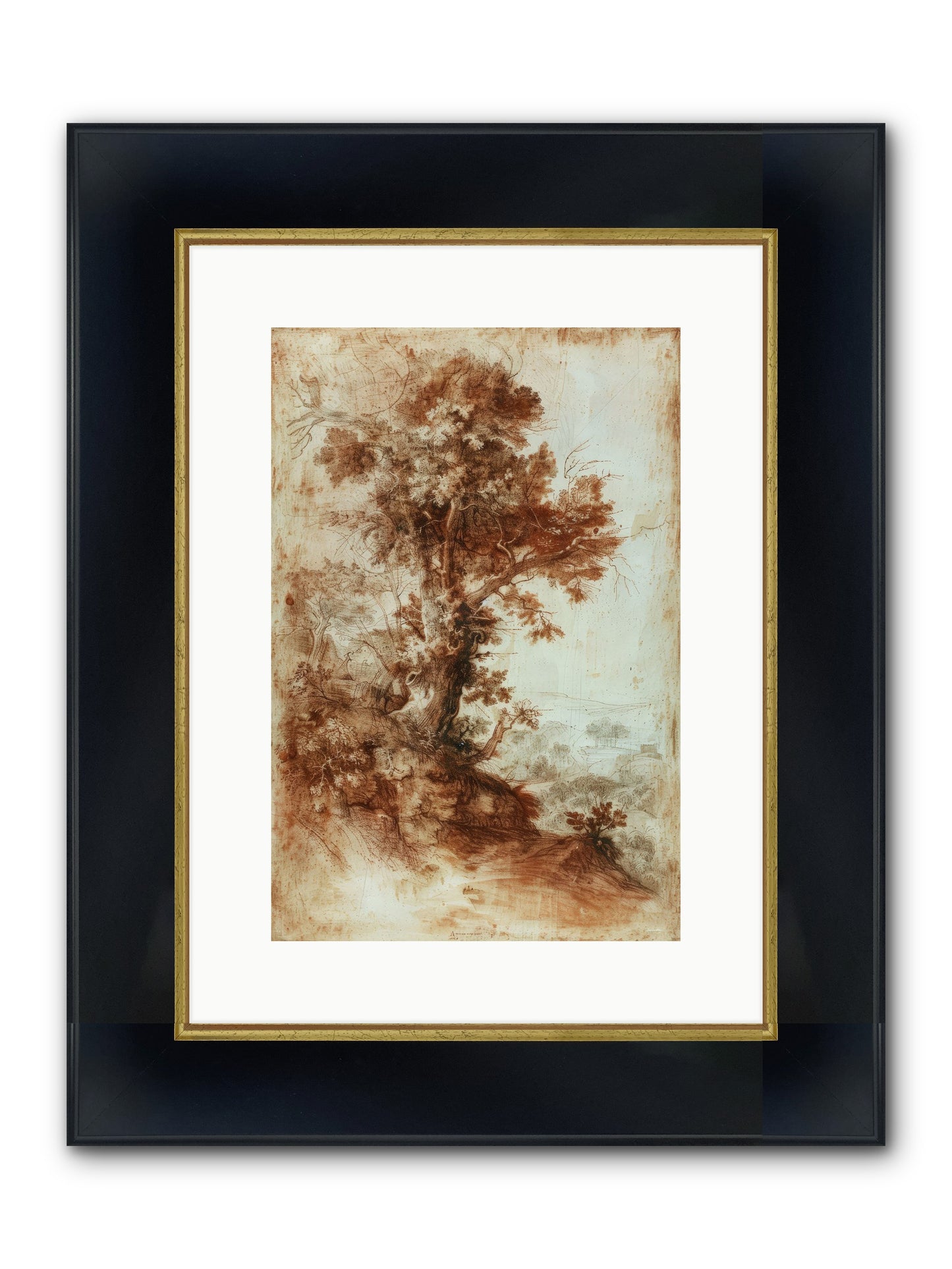 Amber Nocturne No. 1 Framed Print - Wide Black w/Gold 10x15