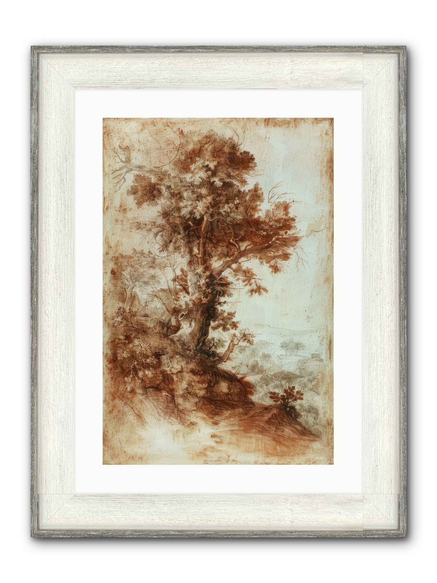 Amber Nocturne No. 1 Framed Print - Driftwood White 16x24