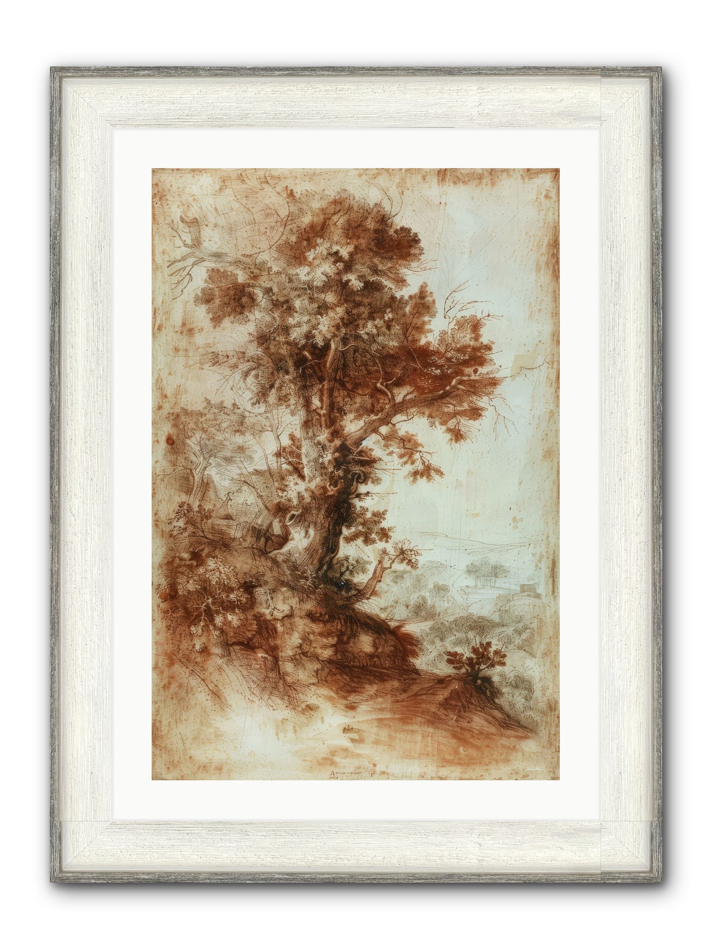 Amber Nocturne No. 1 Framed Print - Driftwood White 20x30