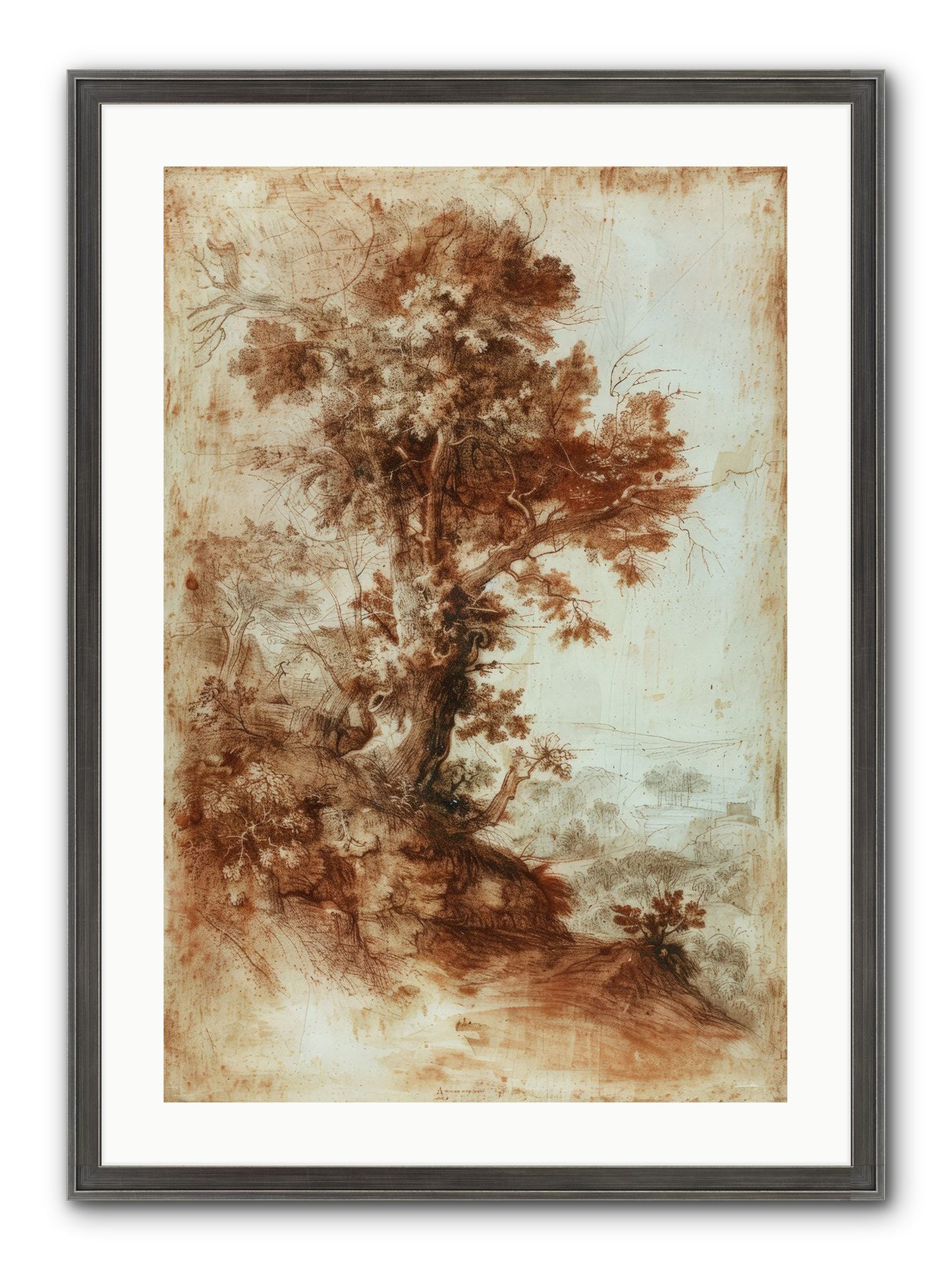 Amber Nocturne No. 1 Framed Print - Slimwoods Black/Silver 20x30