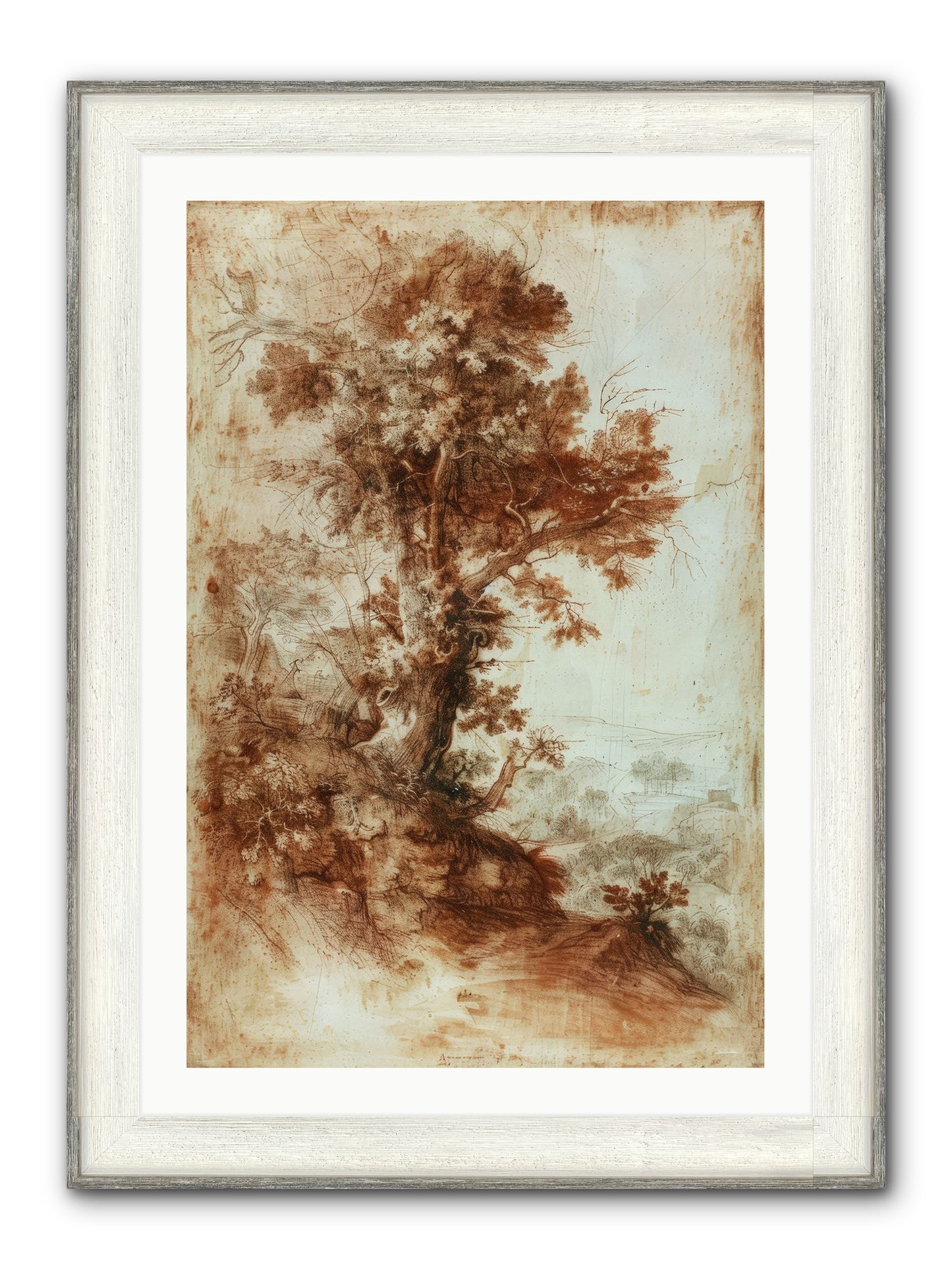 Amber Nocturne No. 1 Framed Print - Driftwood White 24x36