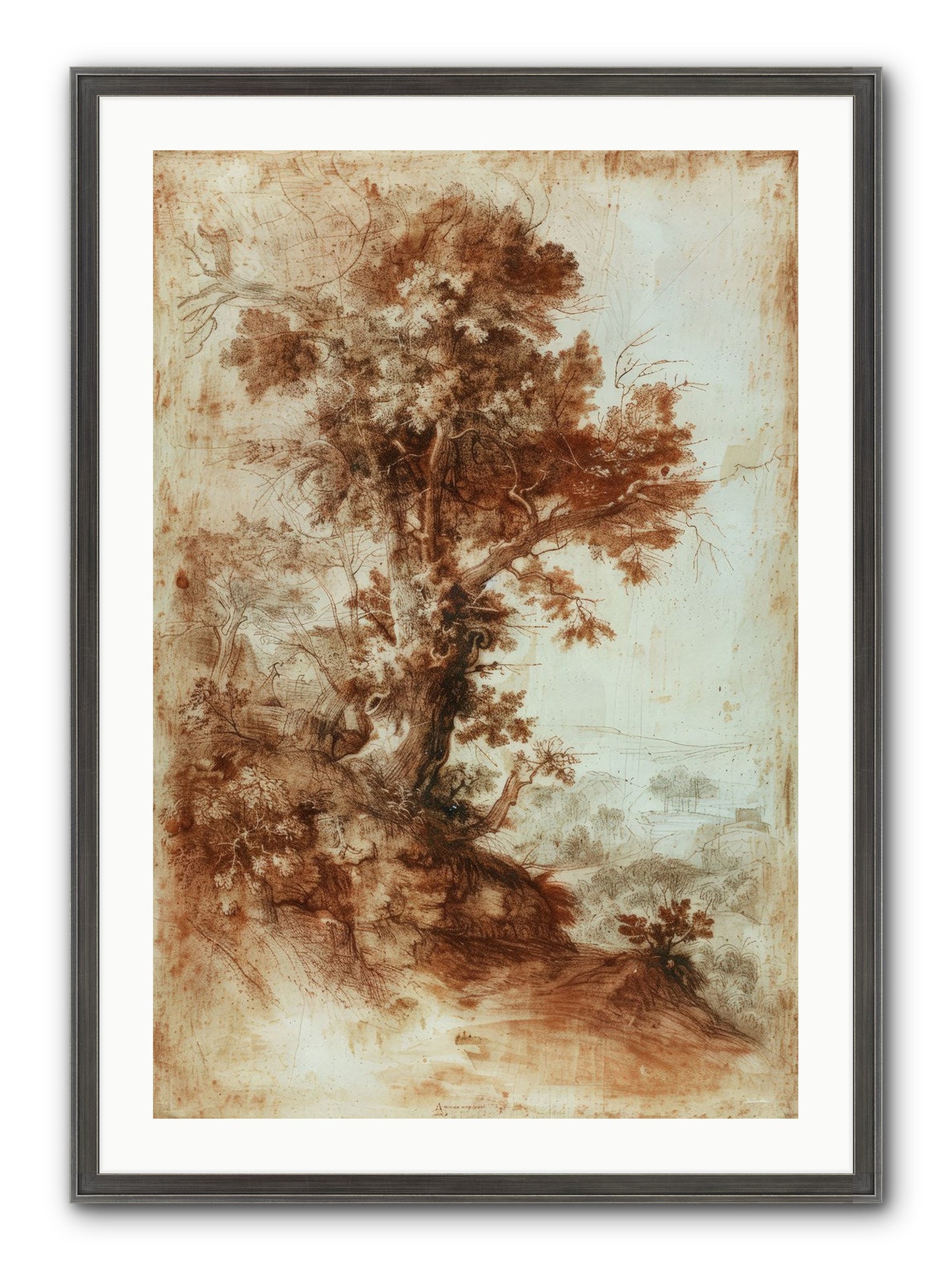 Amber Nocturne No. 1 Framed Print - Slimwoods Black/Silver 24x36