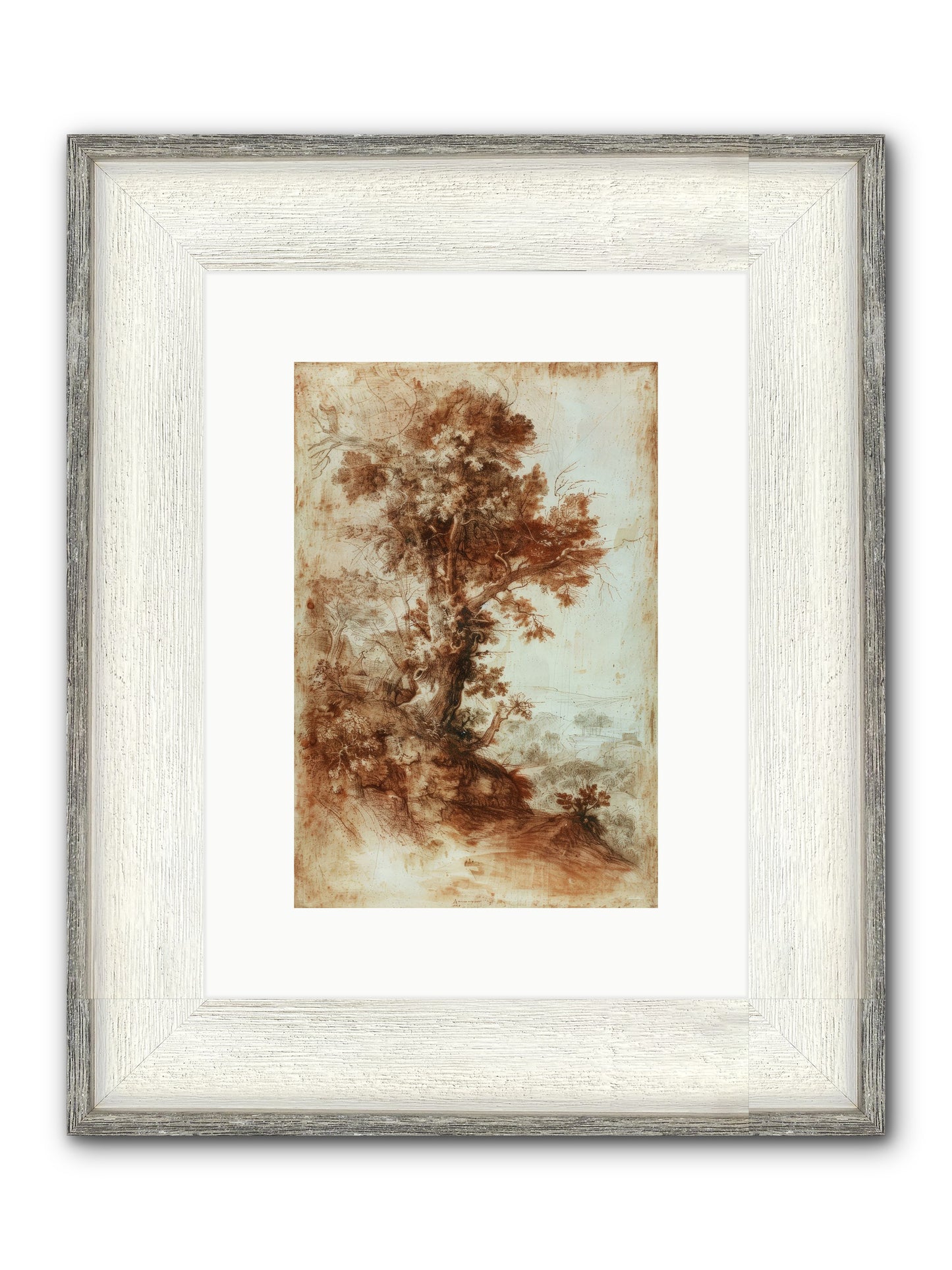 Amber Nocturne No. 1 Framed Print - Driftwood White 8x12