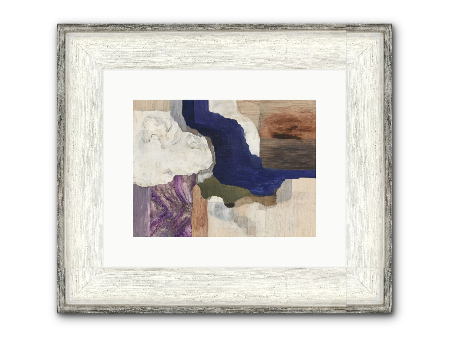 Amberlith Grove Framed Print - Driftwood White 12x9