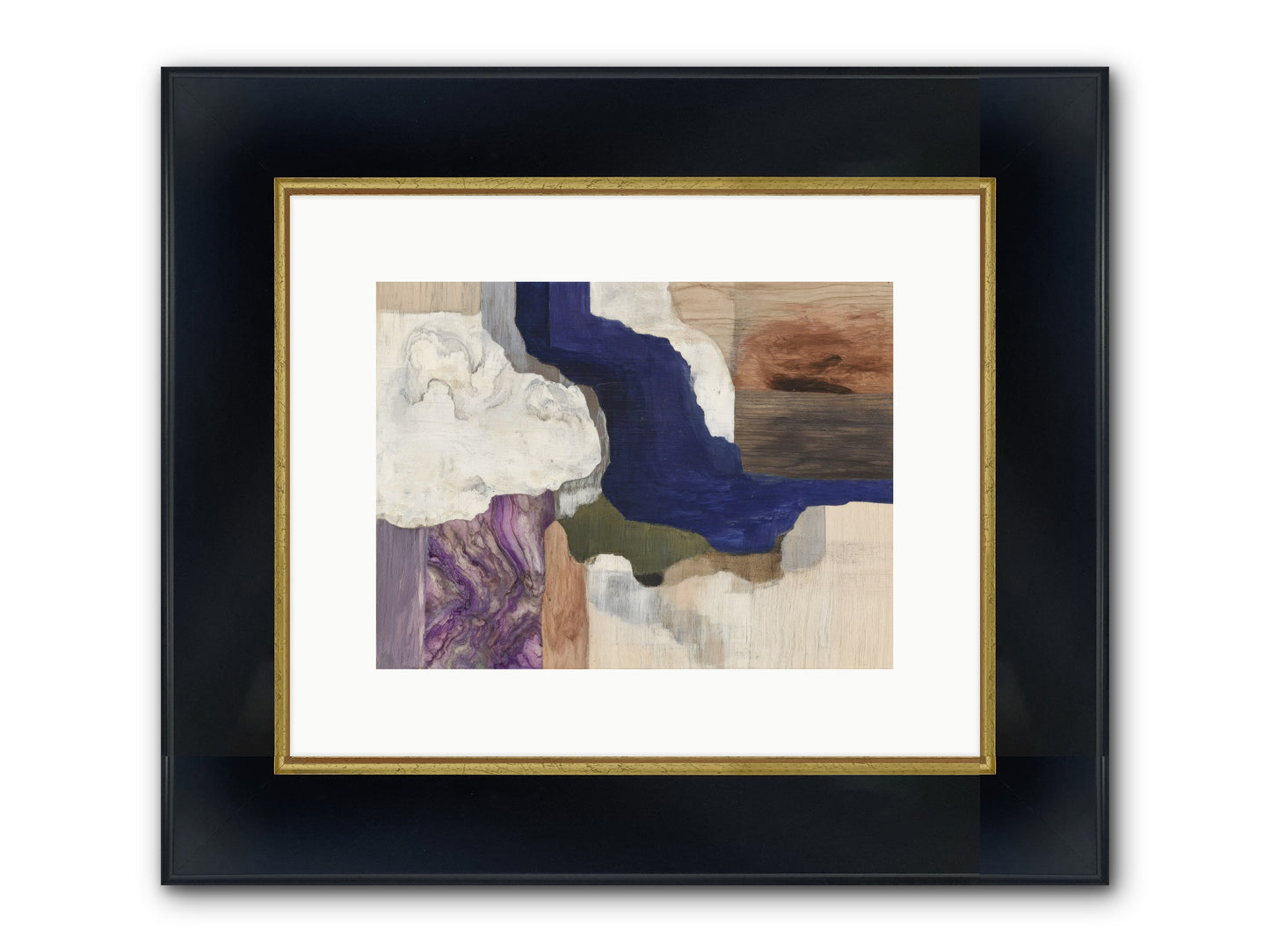 Amberlith Grove Framed Print - Wide Black w/Gold 12x9
