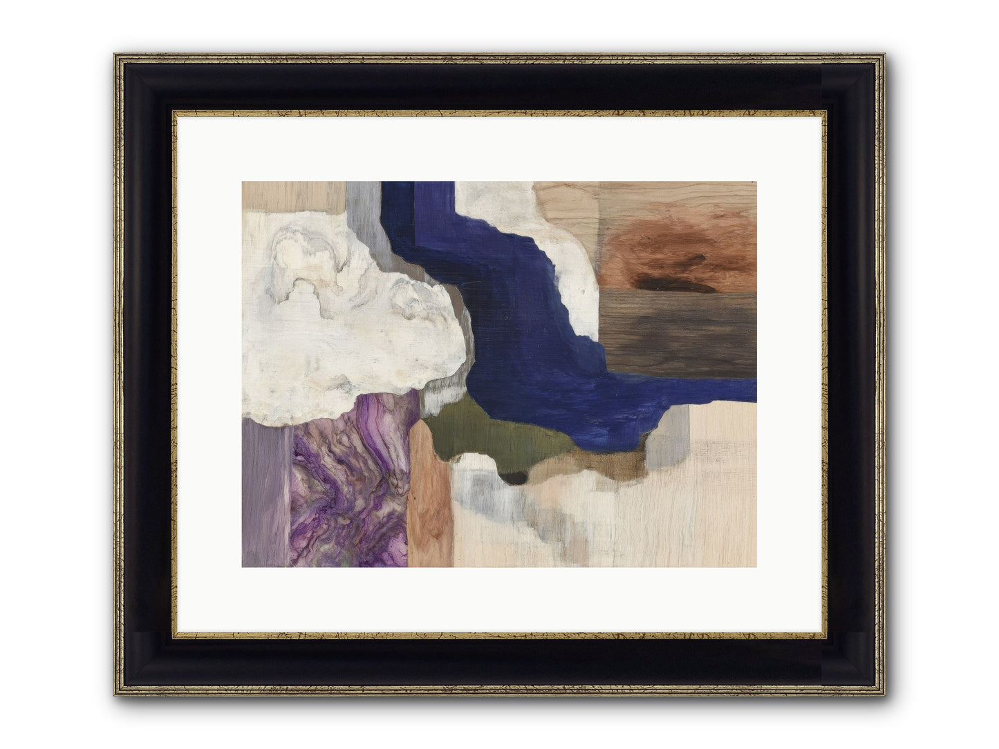 Amberlith Grove Framed Print - Black & Gold 16x12