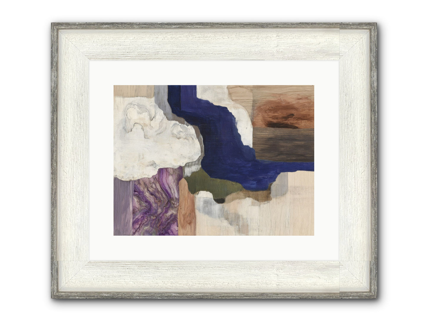 Amberlith Grove Framed Print - Driftwood White 16x12