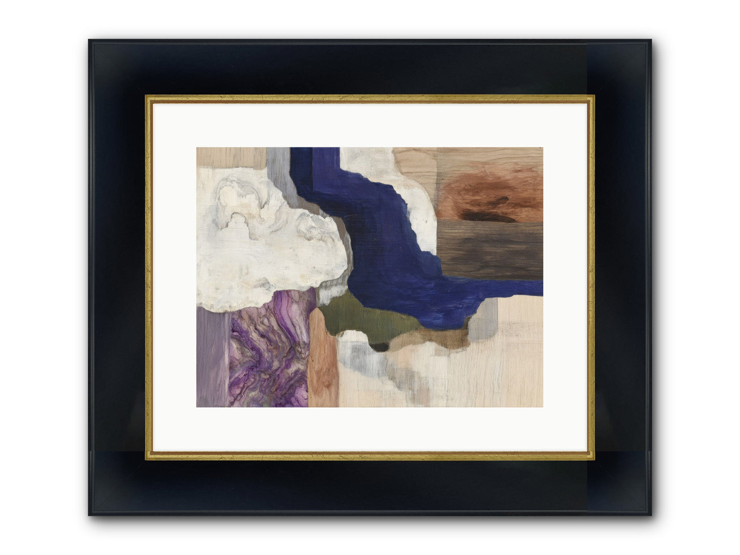 Amberlith Grove Framed Print - Wide Black w/Gold 16x12