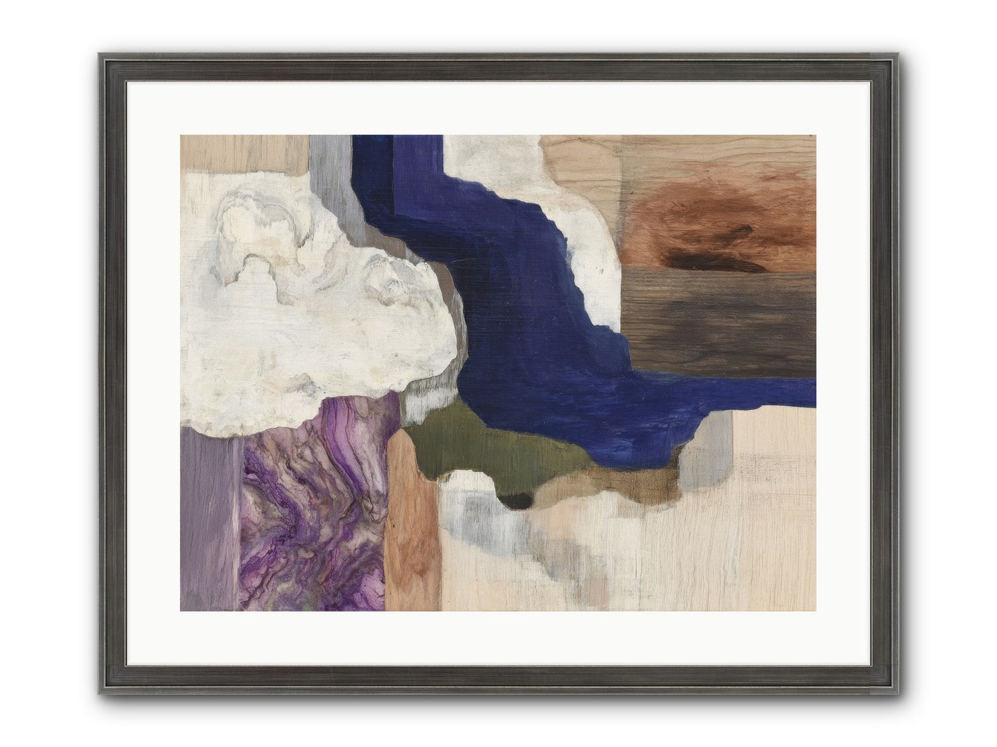 Amberlith Grove Framed Print - Slimwoods Black/Silver 24x18