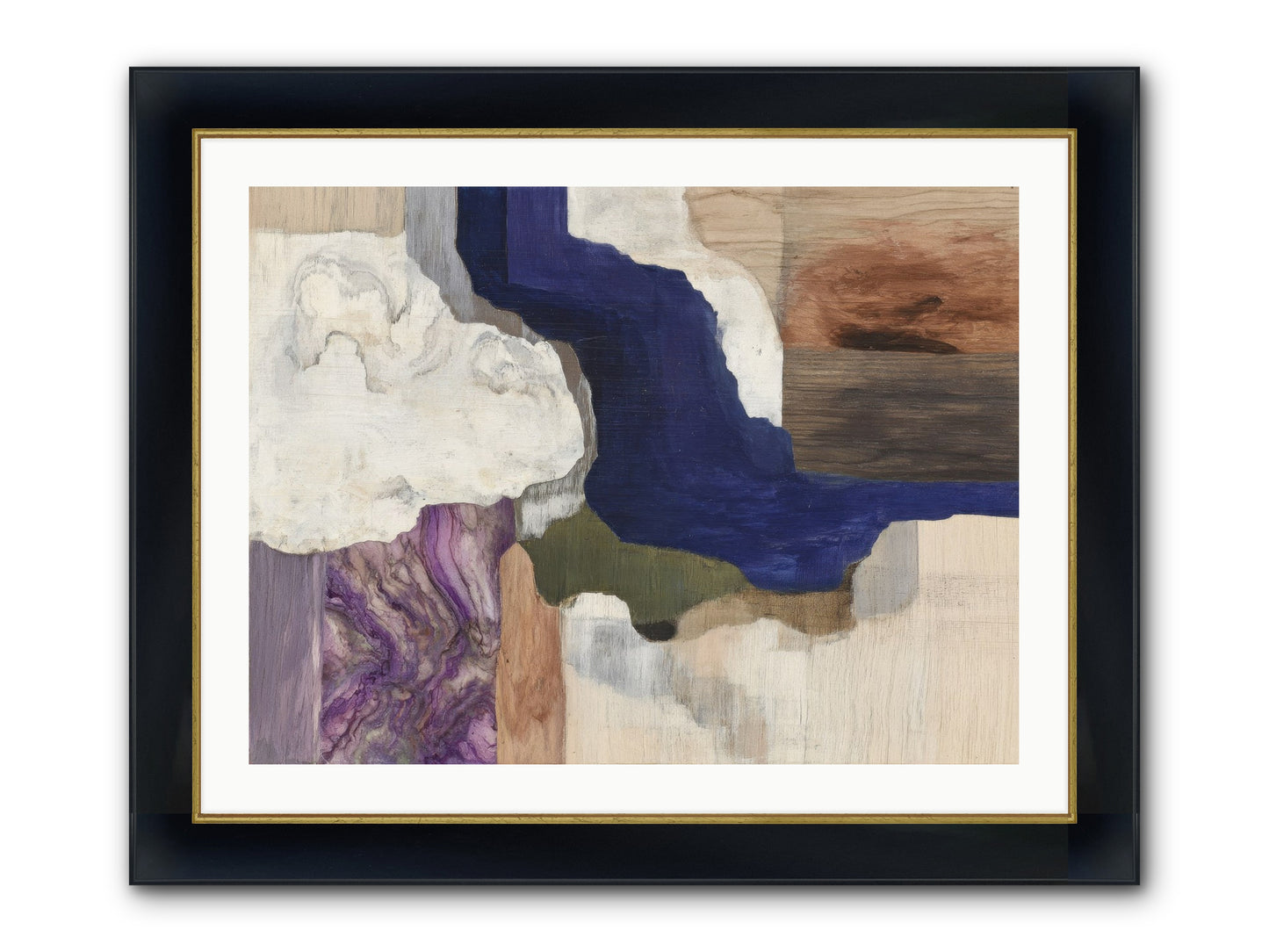 Amberlith Grove Framed Print - Wide Black w/Gold 32x24