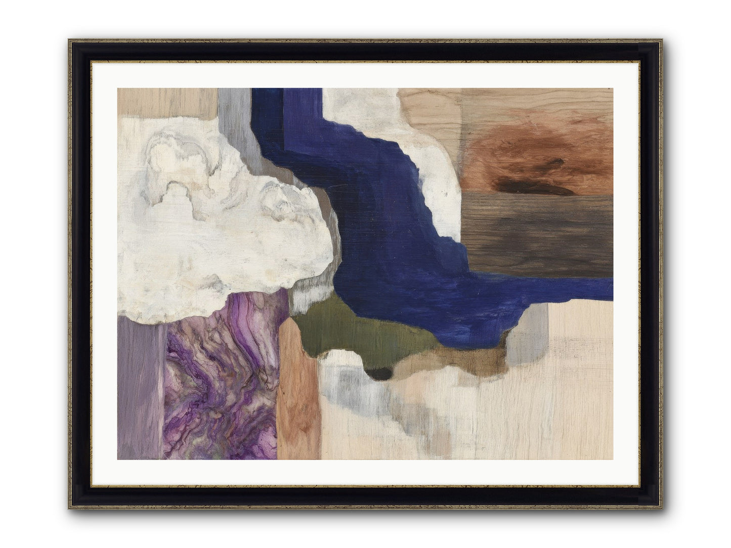 Amberlith Grove Framed Print - Black & Gold 40x30