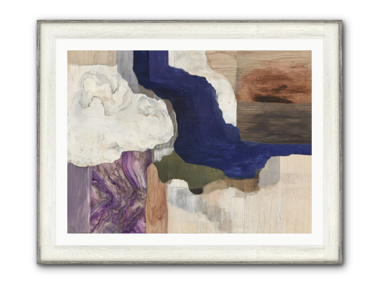 Amberlith Grove Framed Print - Driftwood White 40x30