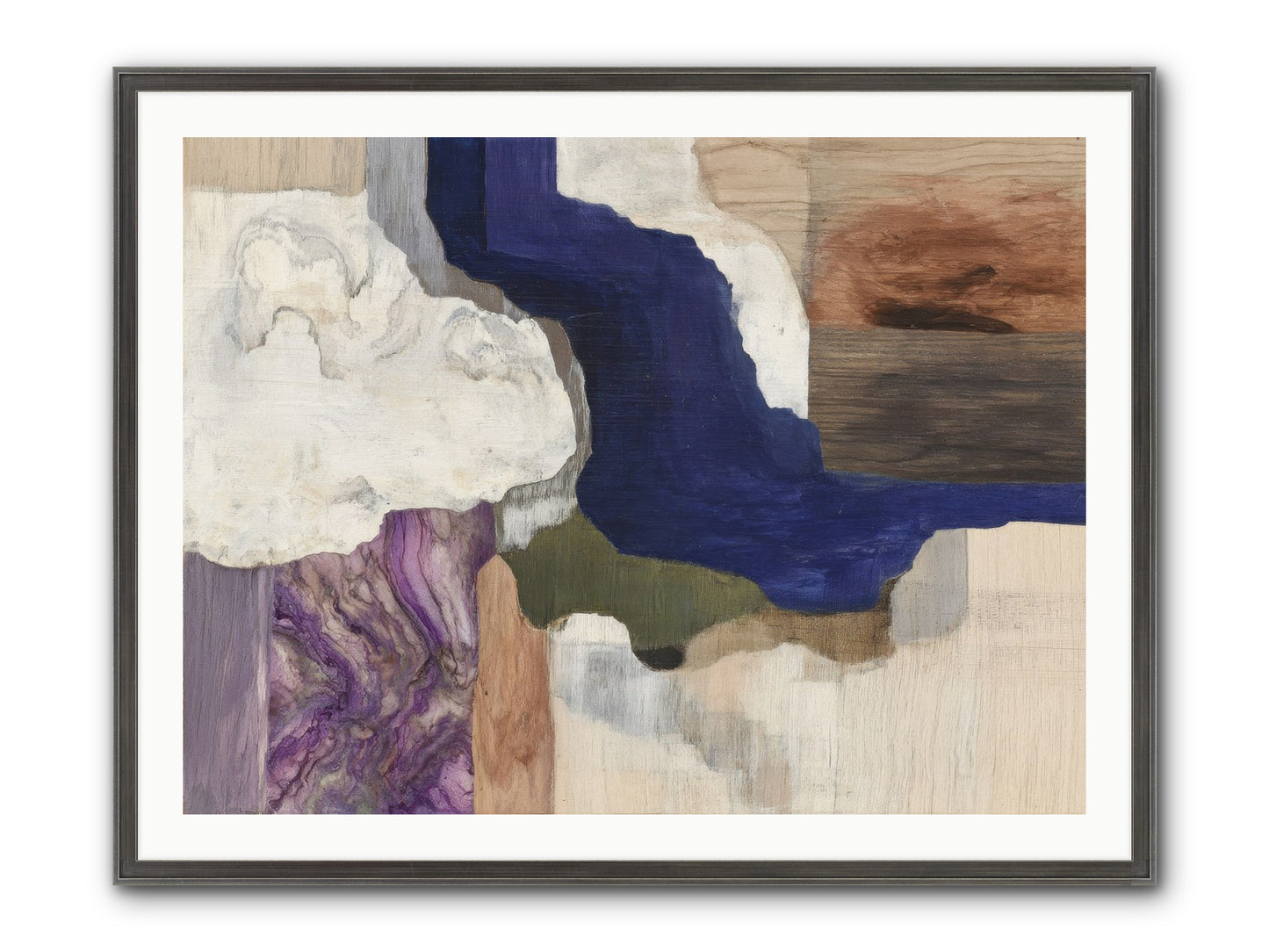 Amberlith Grove Framed Print - Slimwoods Black/Silver 40x30