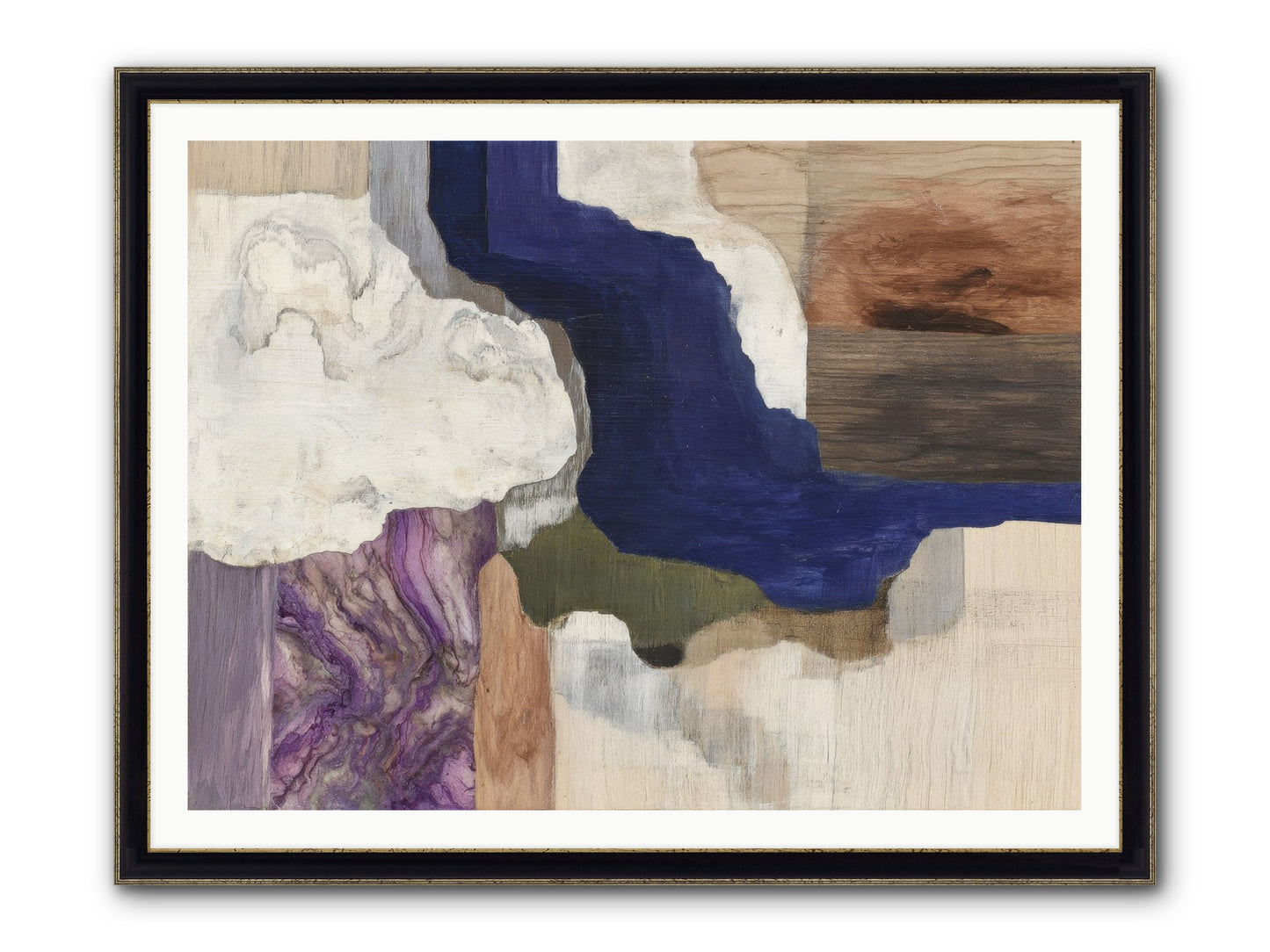 Amberlith Grove Framed Print - Black & Gold 48x36