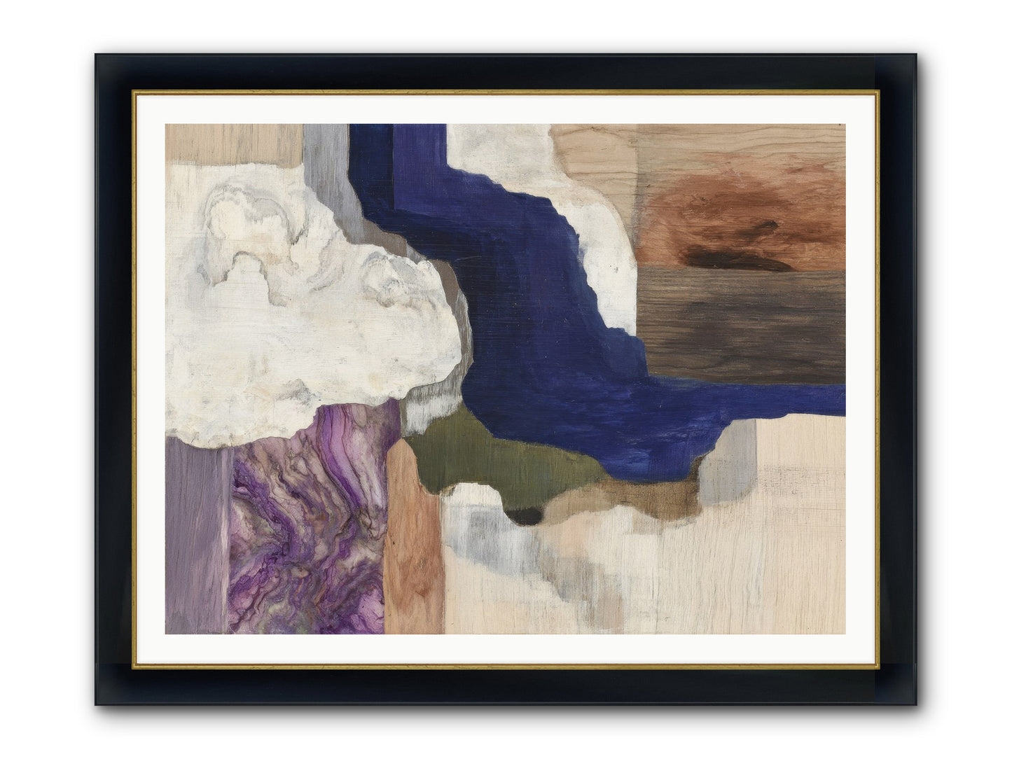 Amberlith Grove Framed Print - Wide Black w/Gold 48x36