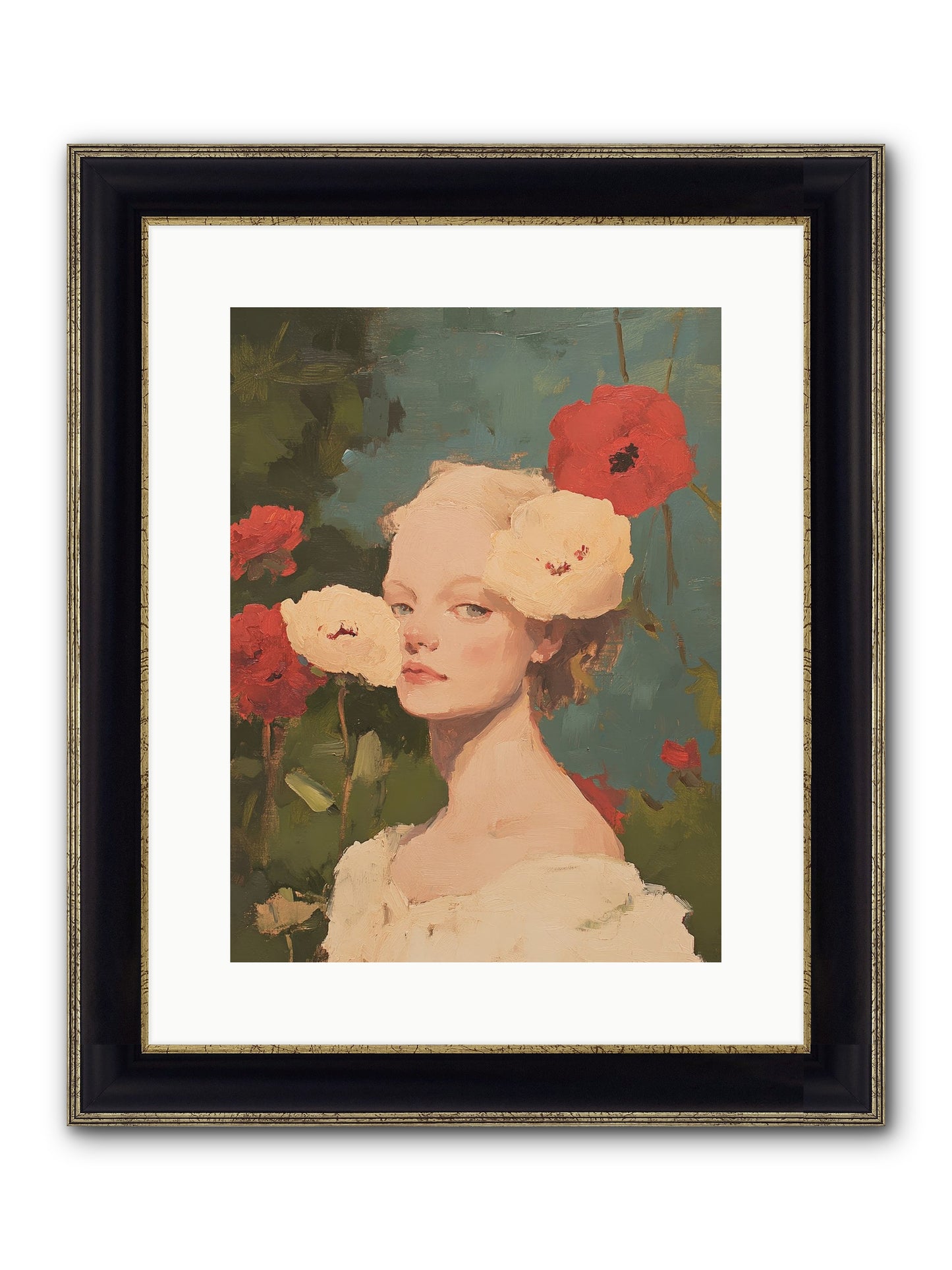 Ambrose Fernhollow Framed Print - Black & Gold 12x16