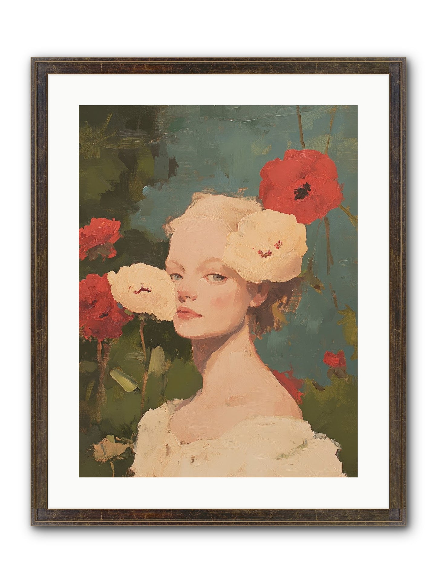 Ambrose Fernhollow Framed Print - Slimwoods Black/Gold 18x24