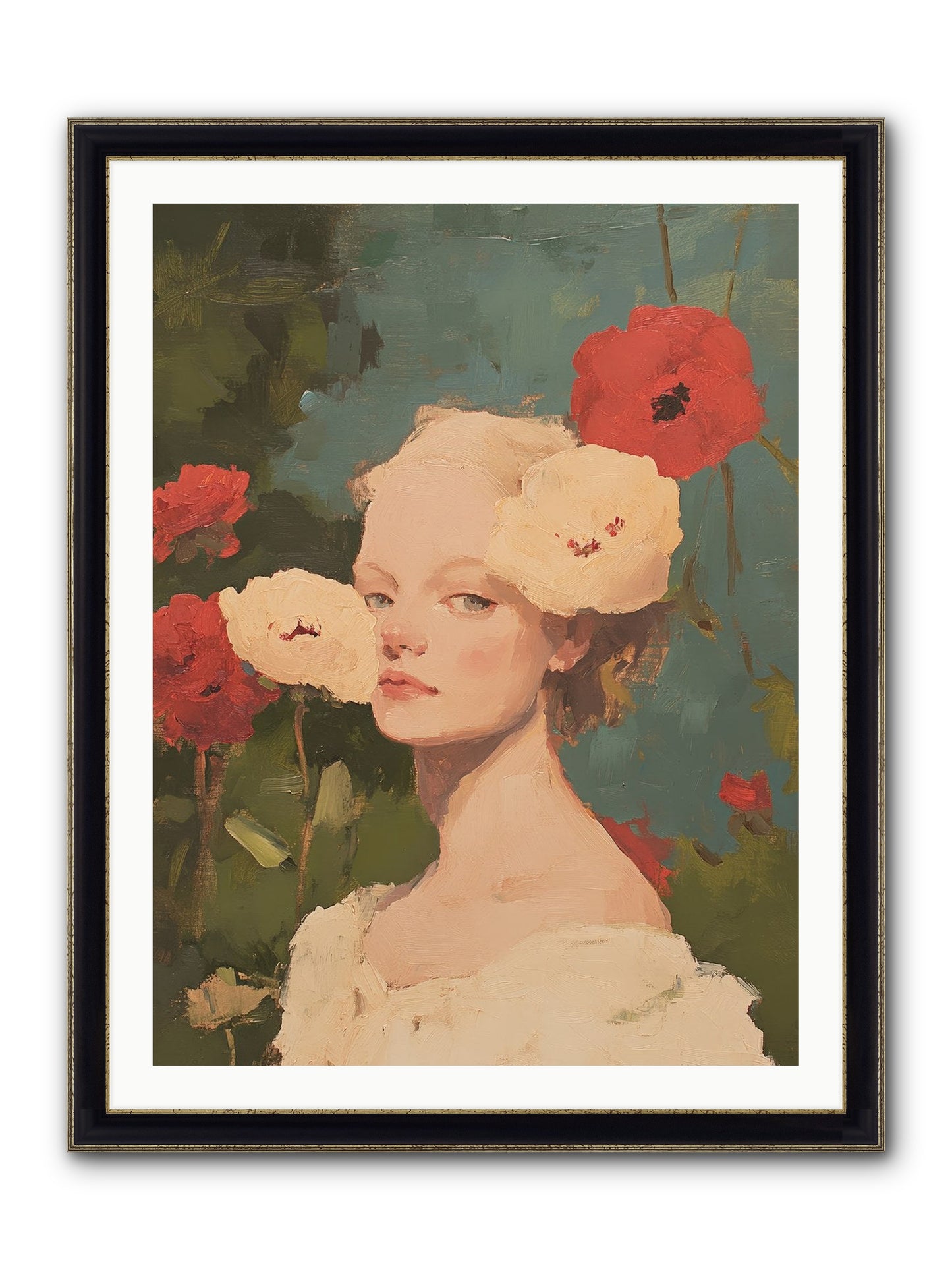 Ambrose Fernhollow Framed Print - Black & Gold 30x40