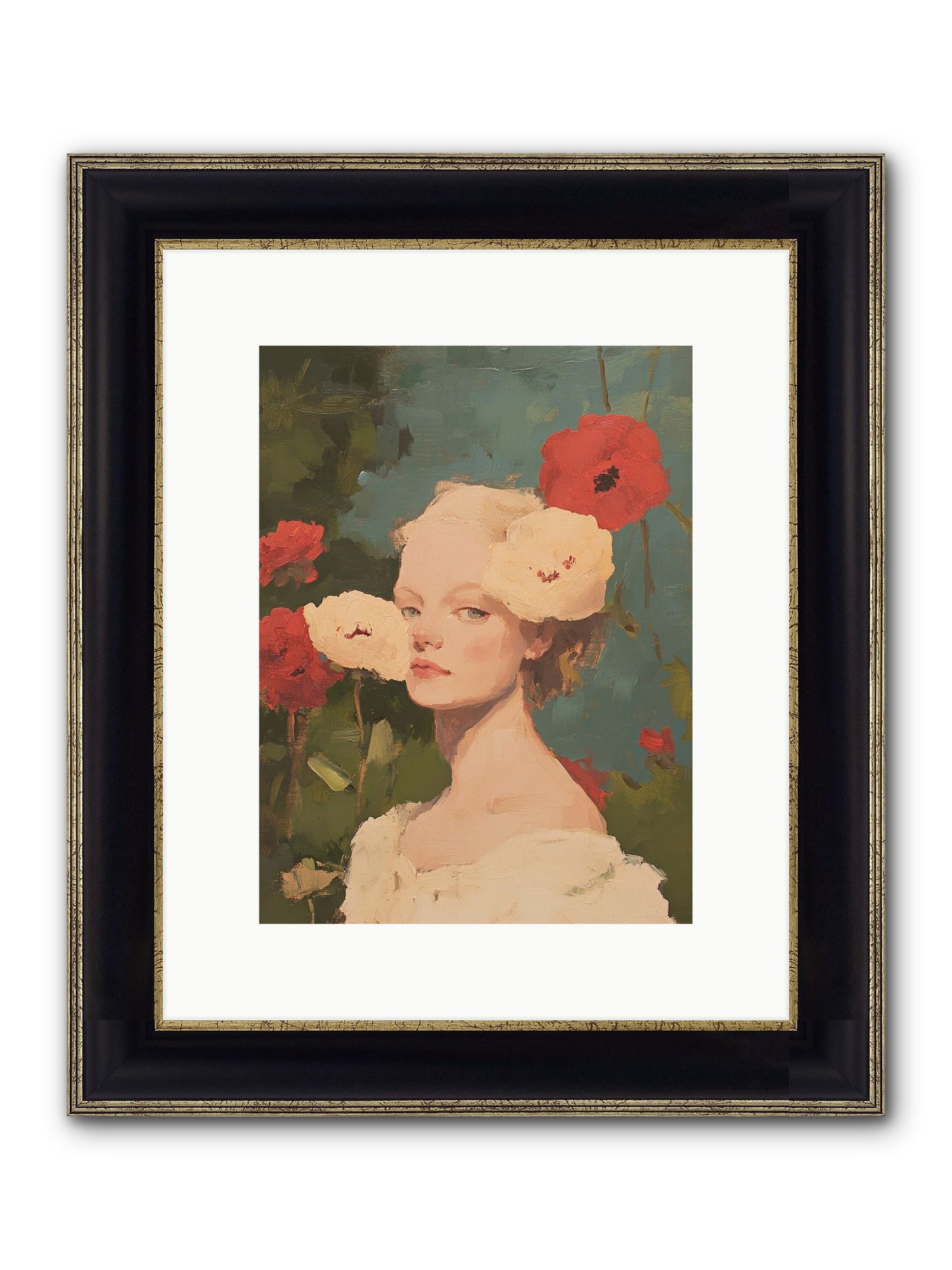 Ambrose Fernhollow Framed Print - Black & Gold 9x12