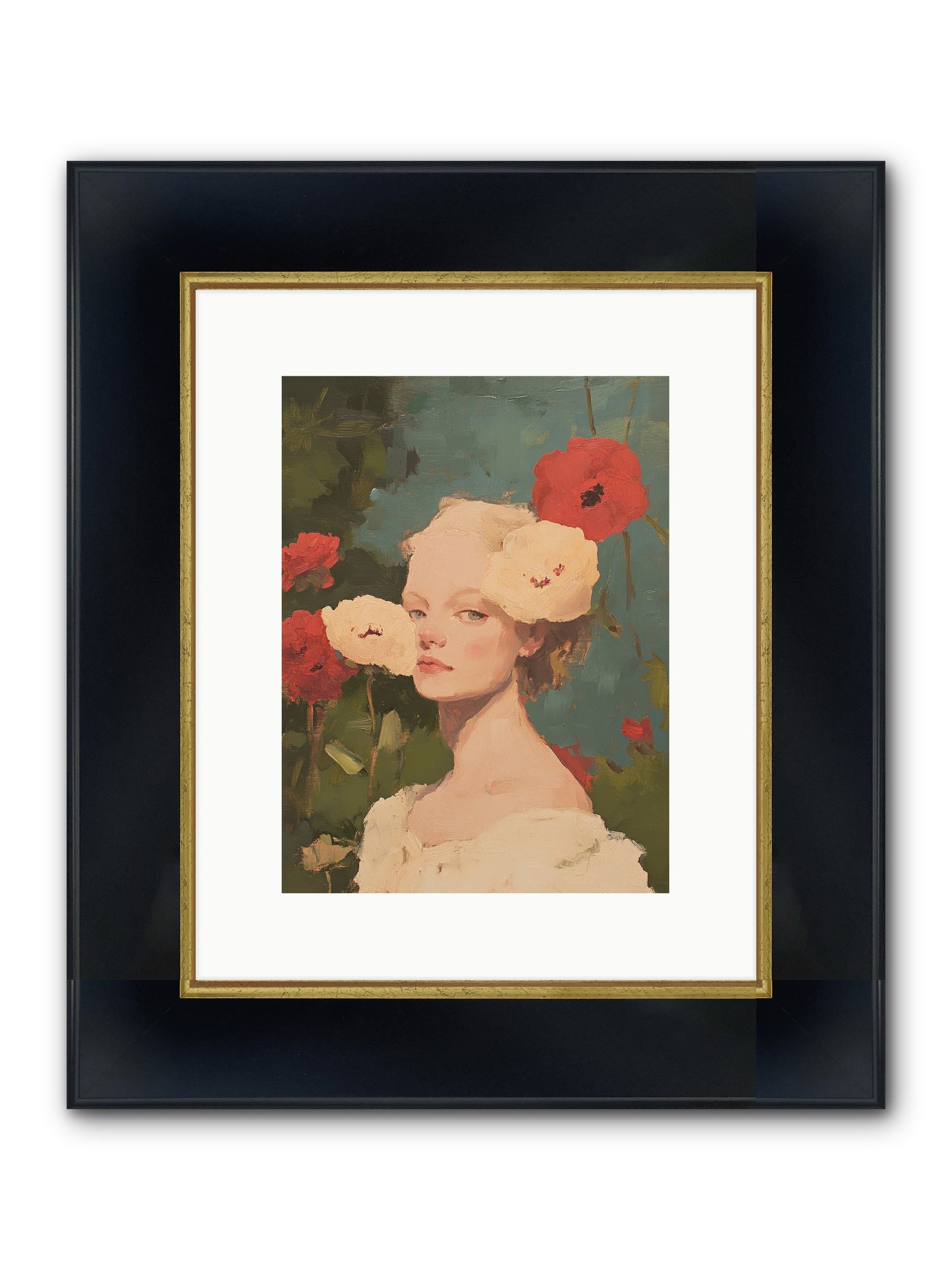 Ambrose Fernhollow Framed Print - Wide Black w/Gold 9x12