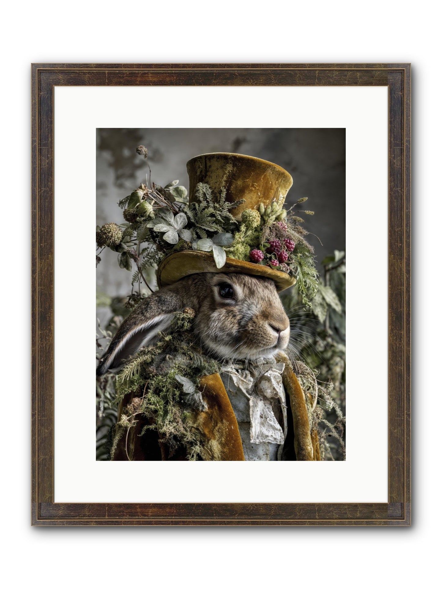 Ambrosia Framed Print - Slimwoods Black/Gold 12x16