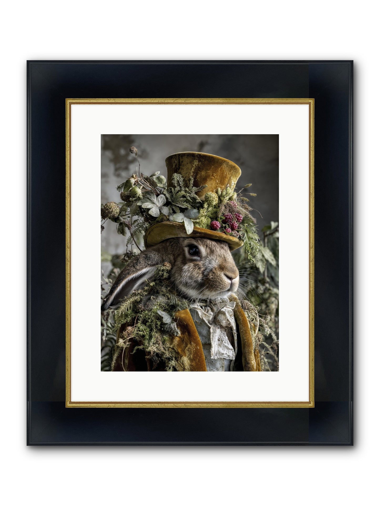 Ambrosia Framed Print - Wide Black w/Gold 12x16