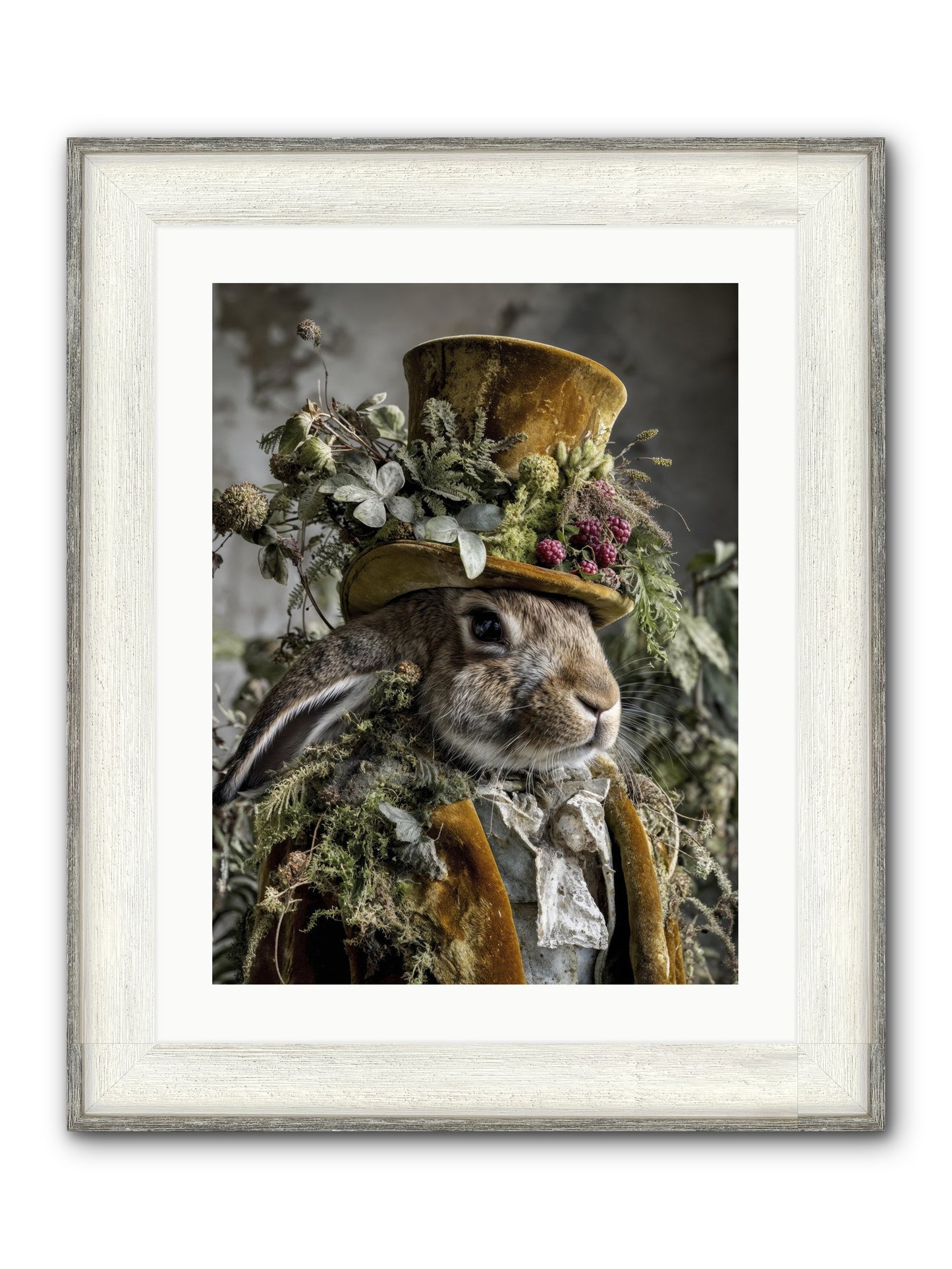 Ambrosia Framed Print - Driftwood White 18x24