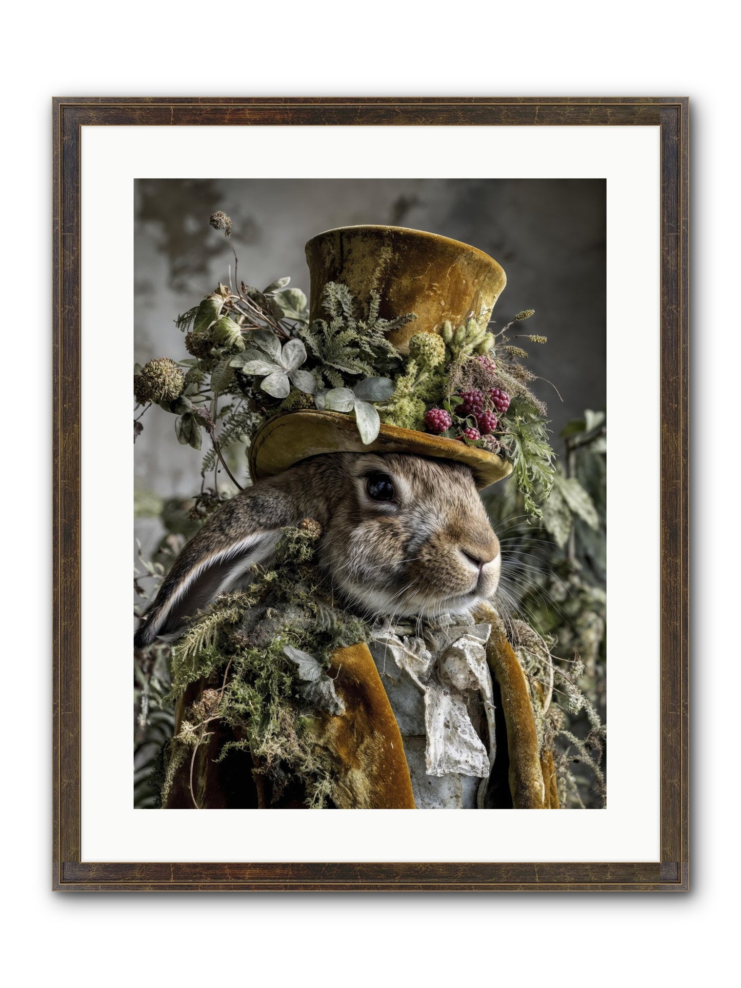 Ambrosia Framed Print - Slimwoods Black/Gold 18x24