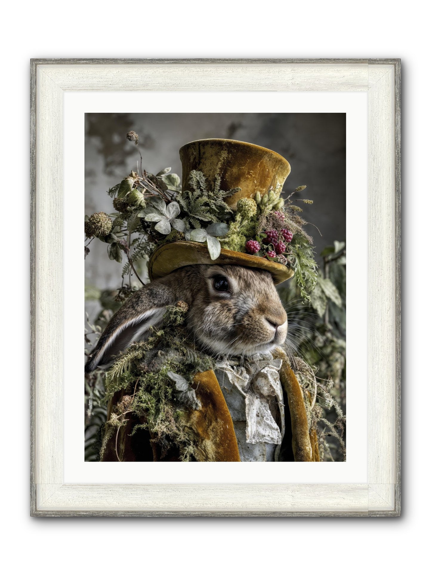 Ambrosia Framed Print - Driftwood White 24x32