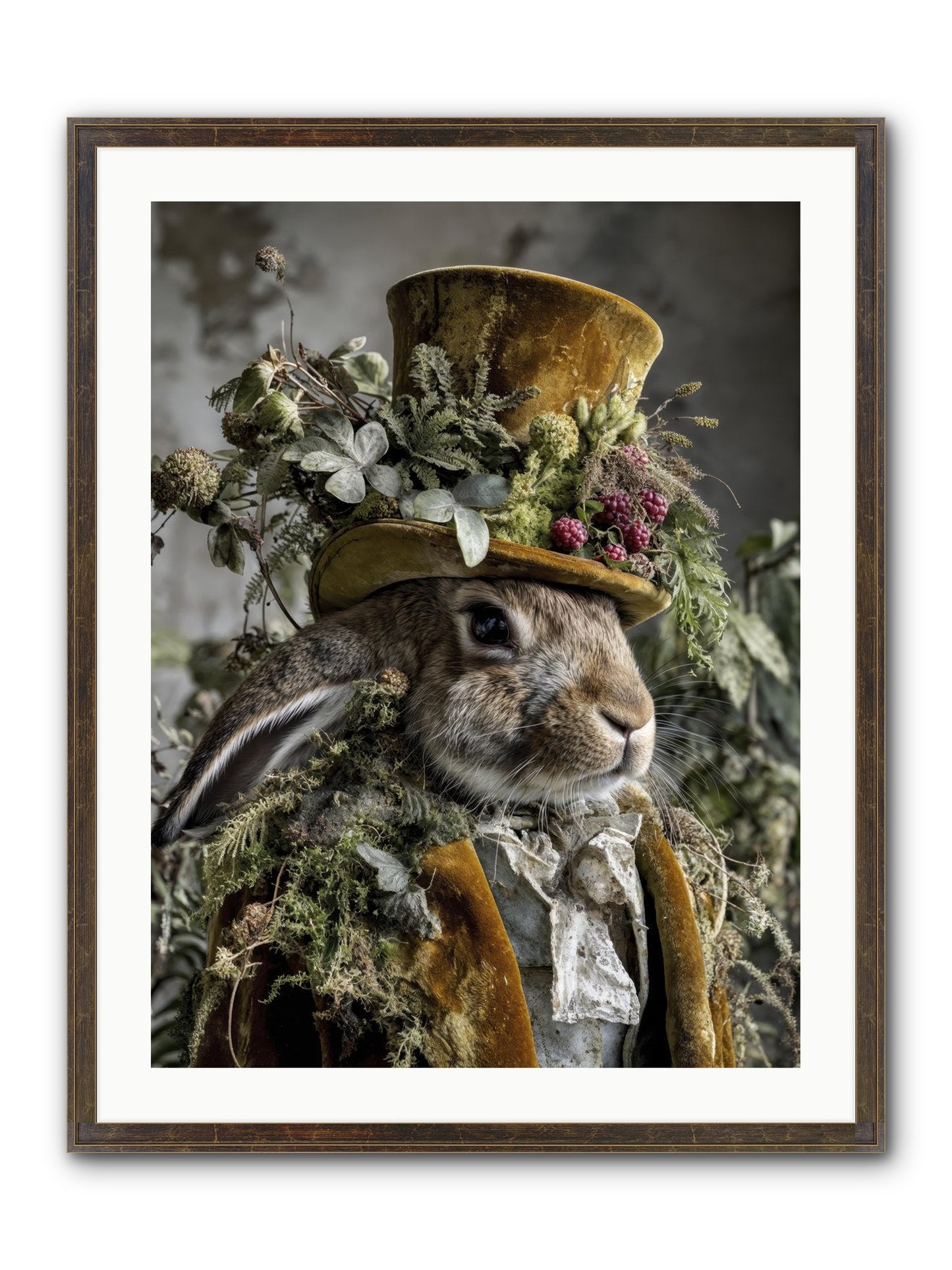 Ambrosia Framed Print - Slimwoods Black/Gold 24x32