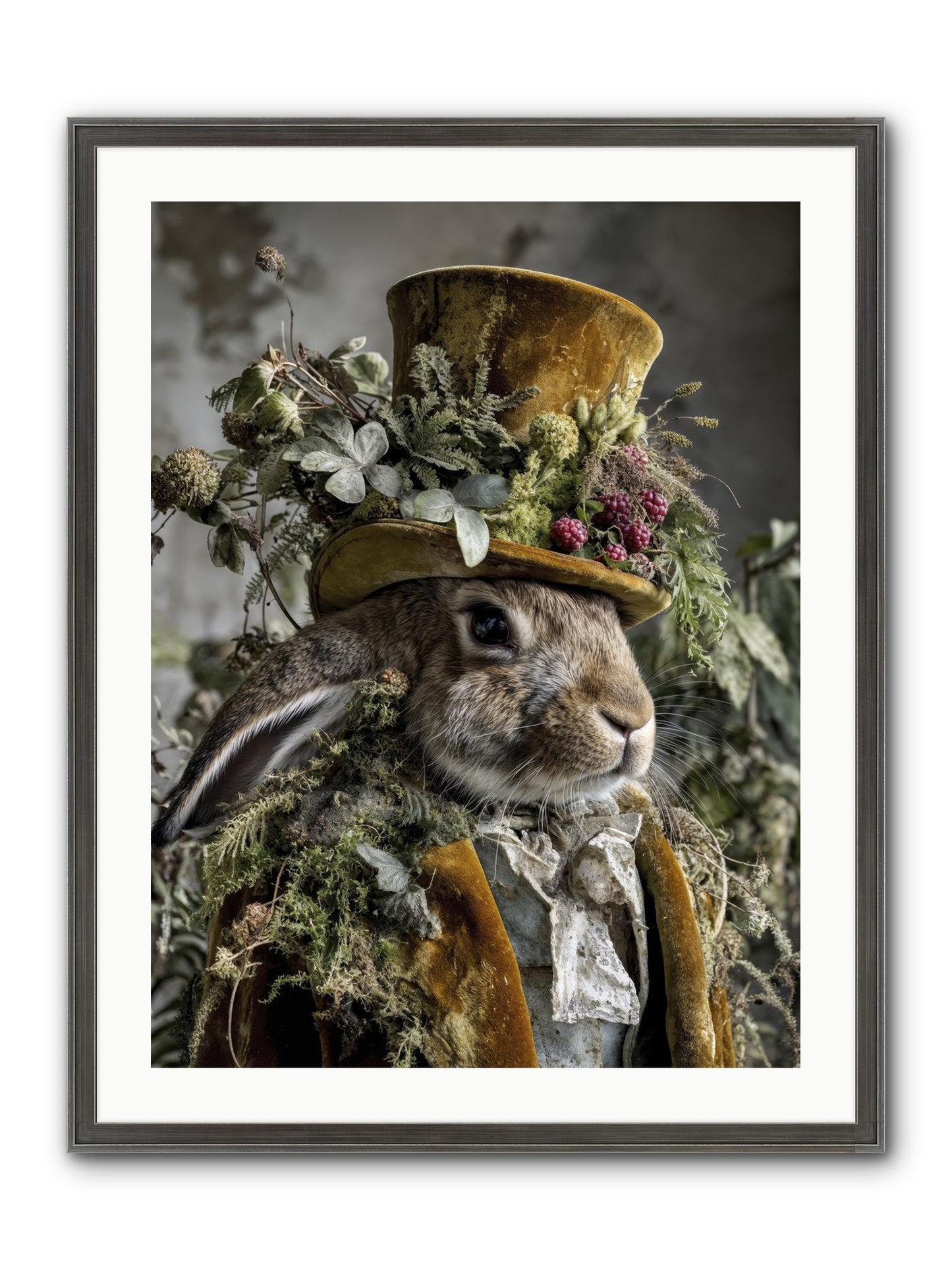 Ambrosia Framed Print - Slimwoods Black/Silver 24x32