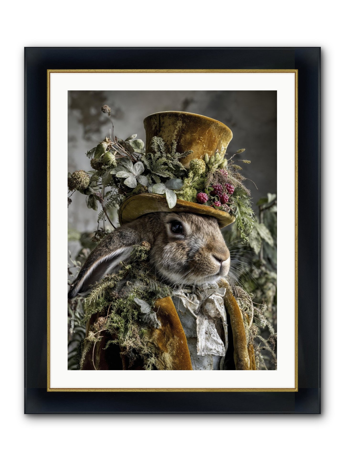 Ambrosia Framed Print - Wide Black w/Gold 24x32