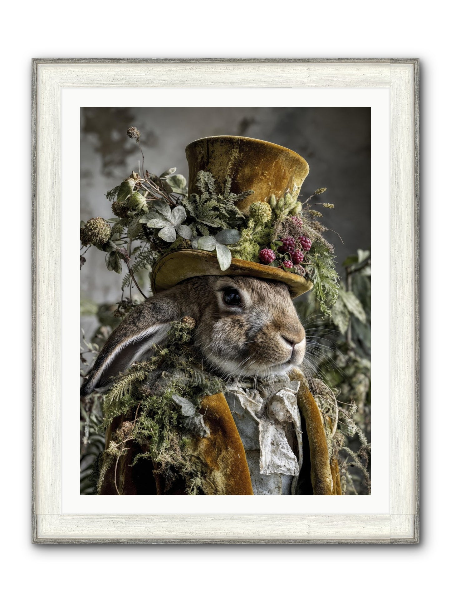 Ambrosia Framed Print - Driftwood White 30x40