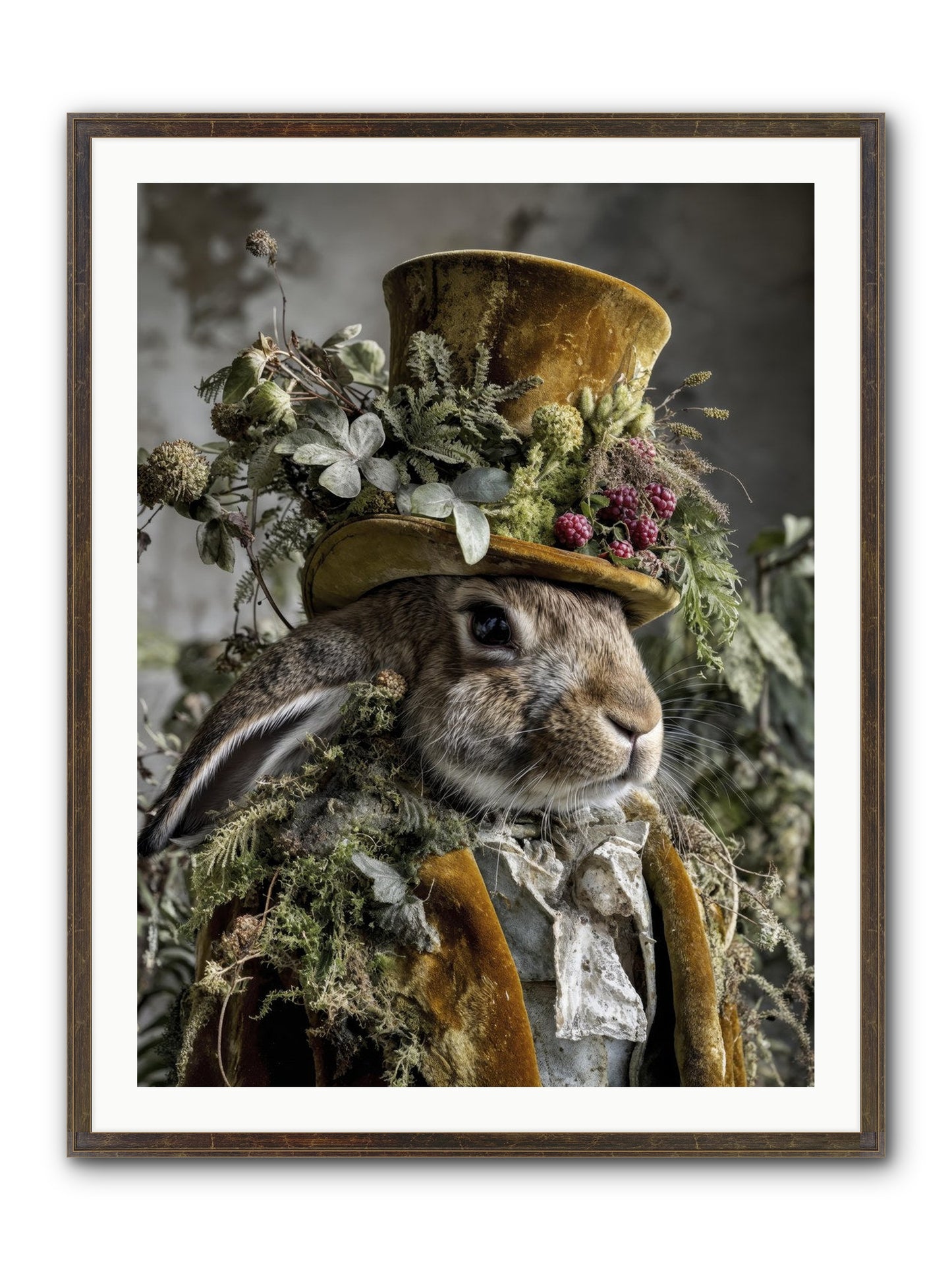 Ambrosia Framed Print - Slimwoods Black/Gold 30x40