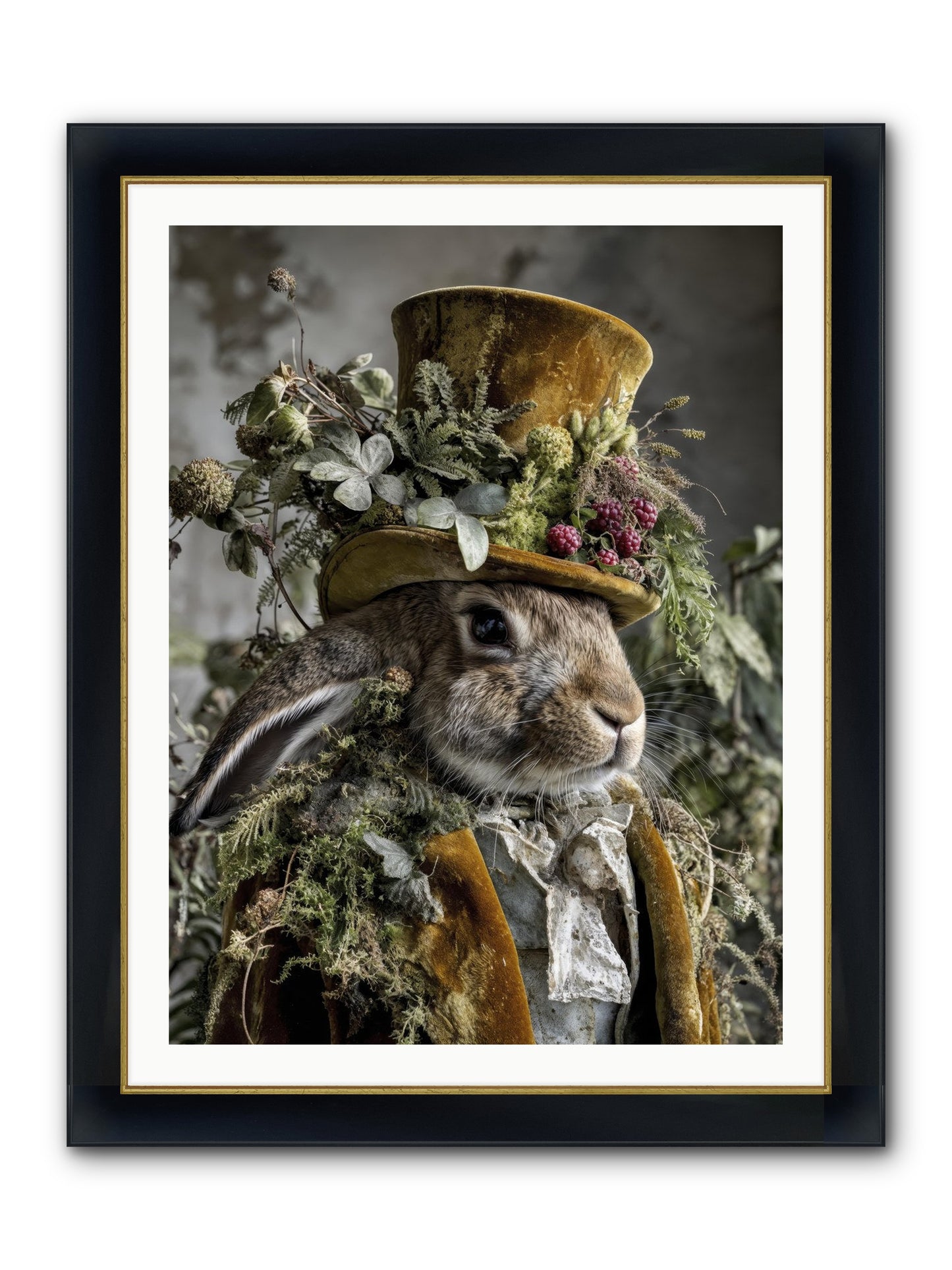 Ambrosia Framed Print - Wide Black w/Gold 30x40