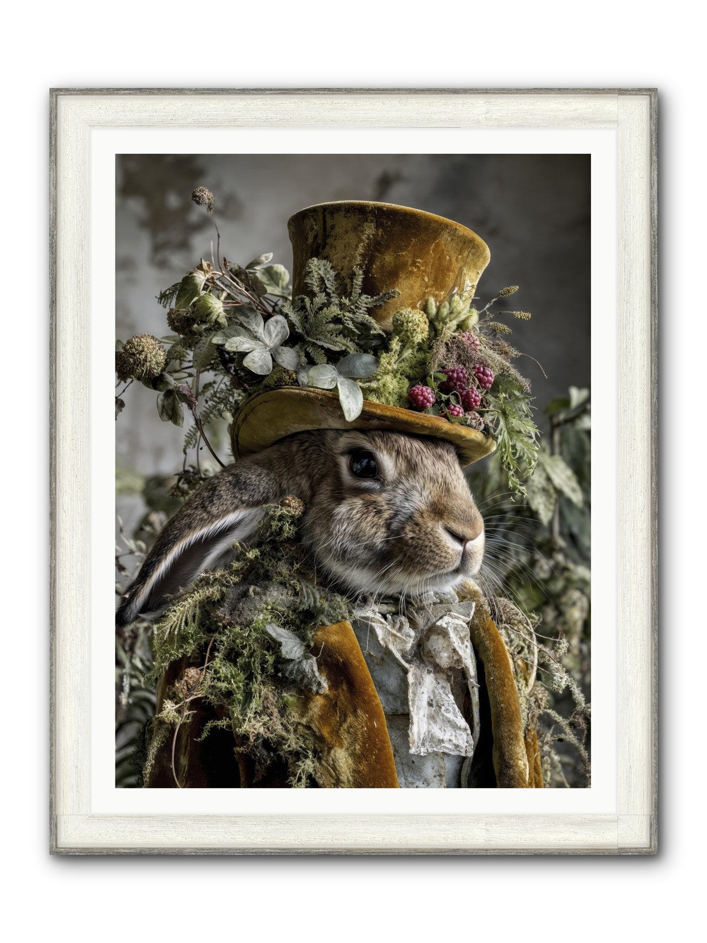Ambrosia Framed Print - Driftwood White 36x48