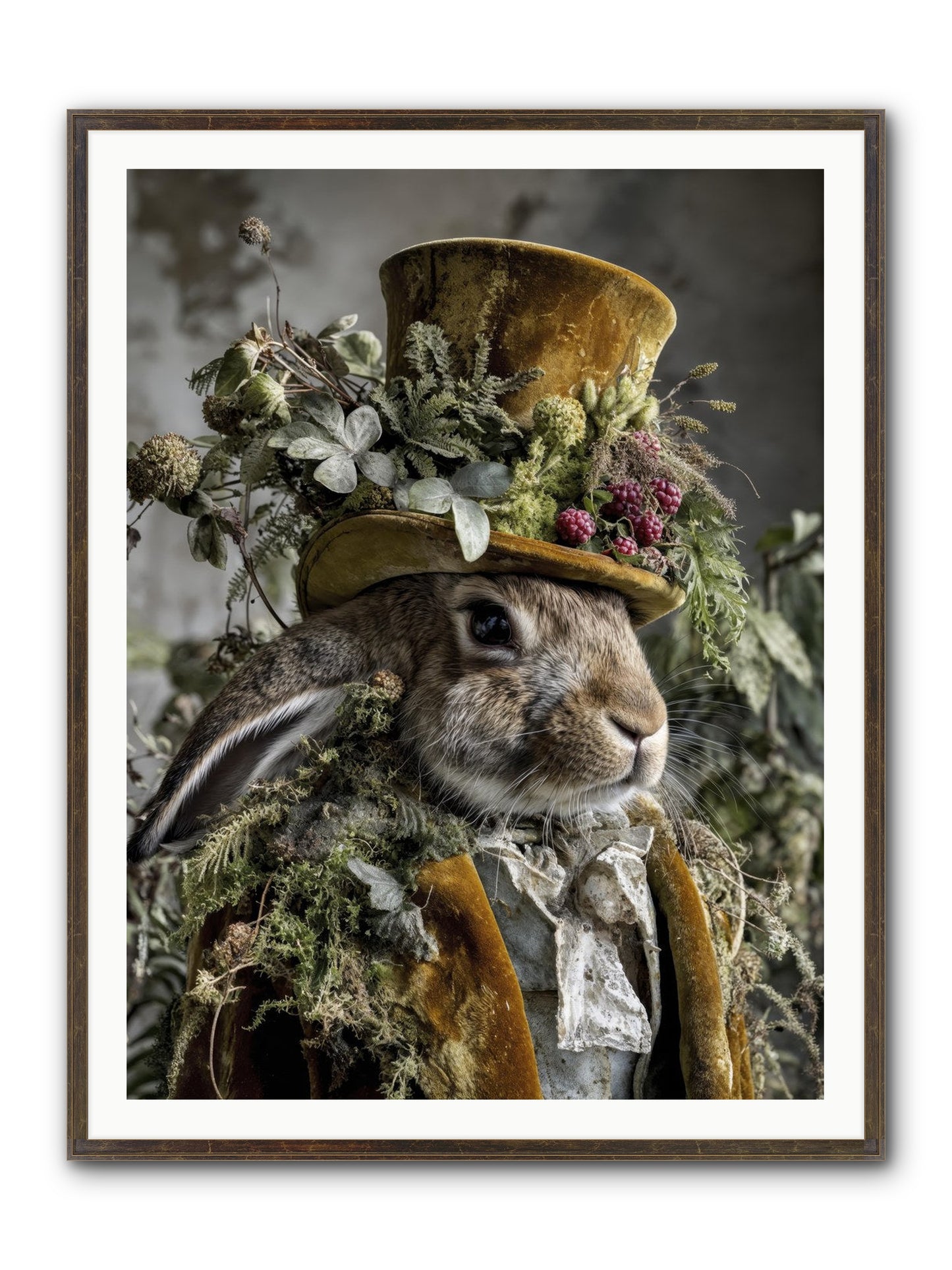 Ambrosia Framed Print - Slimwoods Black/Gold 36x48