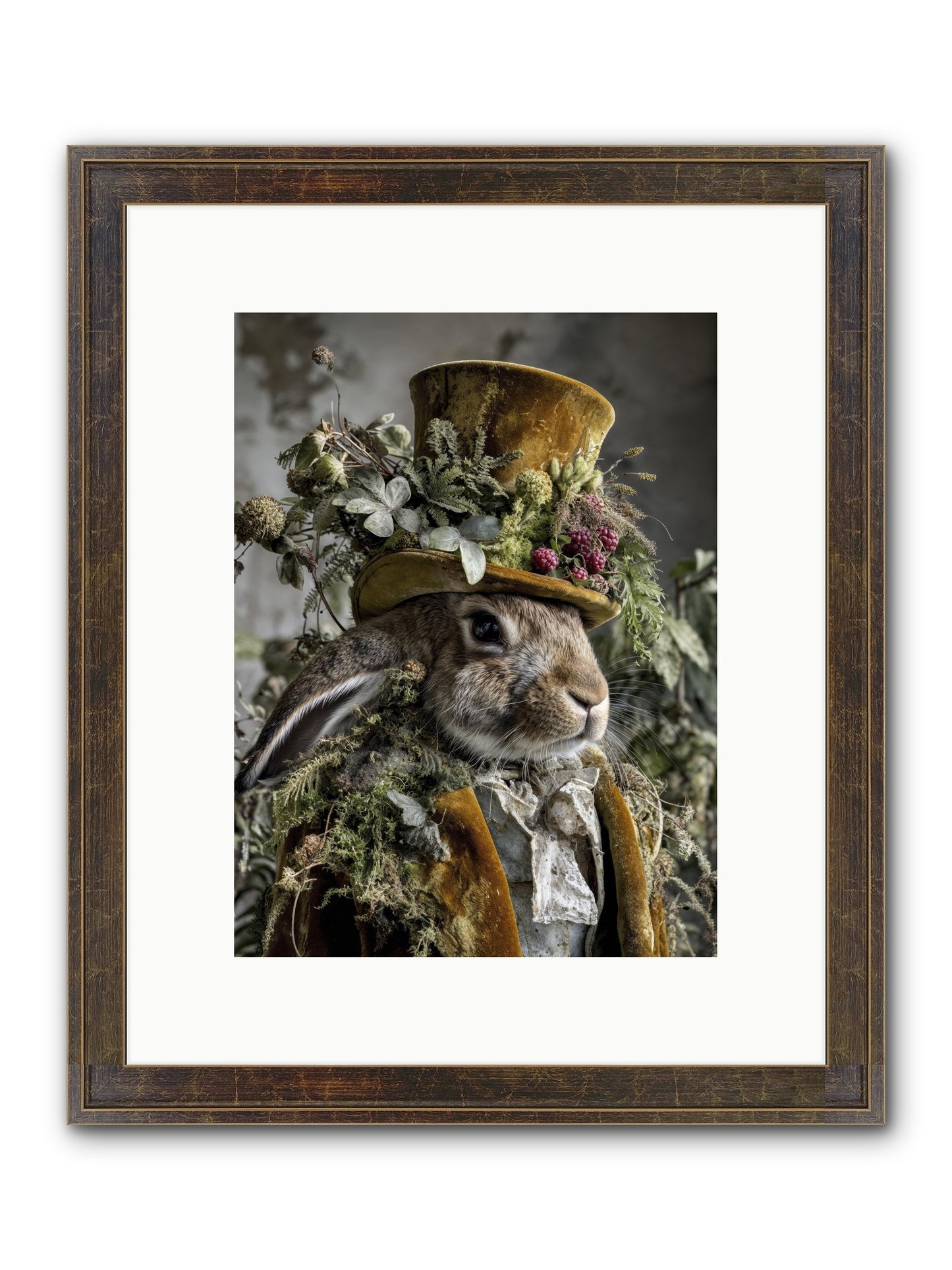 Ambrosia Framed Print - Slimwoods Black/Gold 9x12