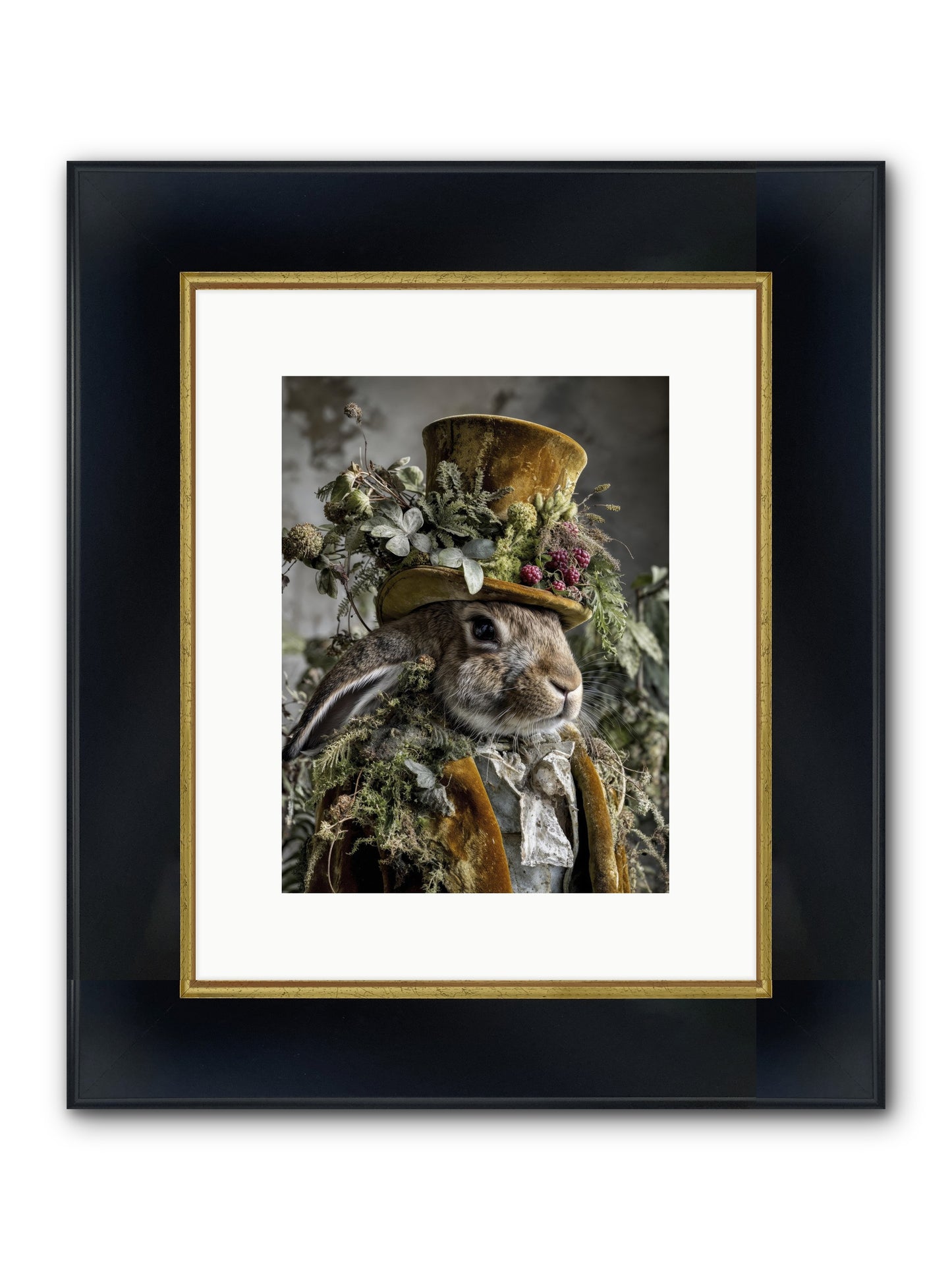 Ambrosia Framed Print - Wide Black w/Gold 9x12