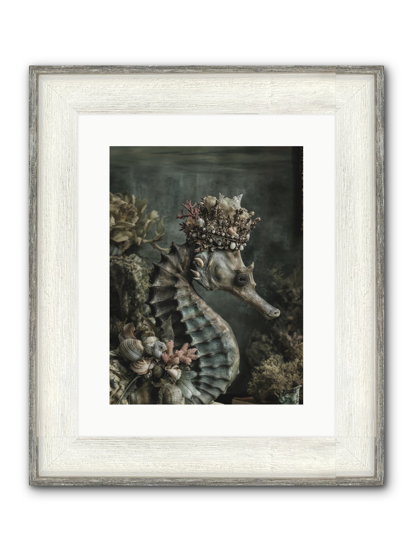 Ambrosial Royale Framed Print - Driftwood White 12x16
