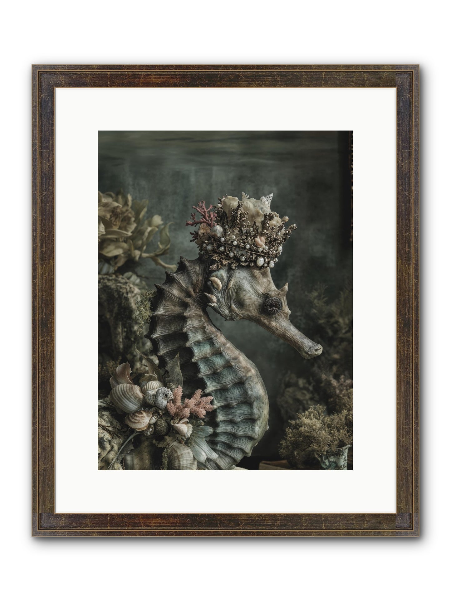 Ambrosial Royale Framed Print - Slimwoods Black/Gold 12x16
